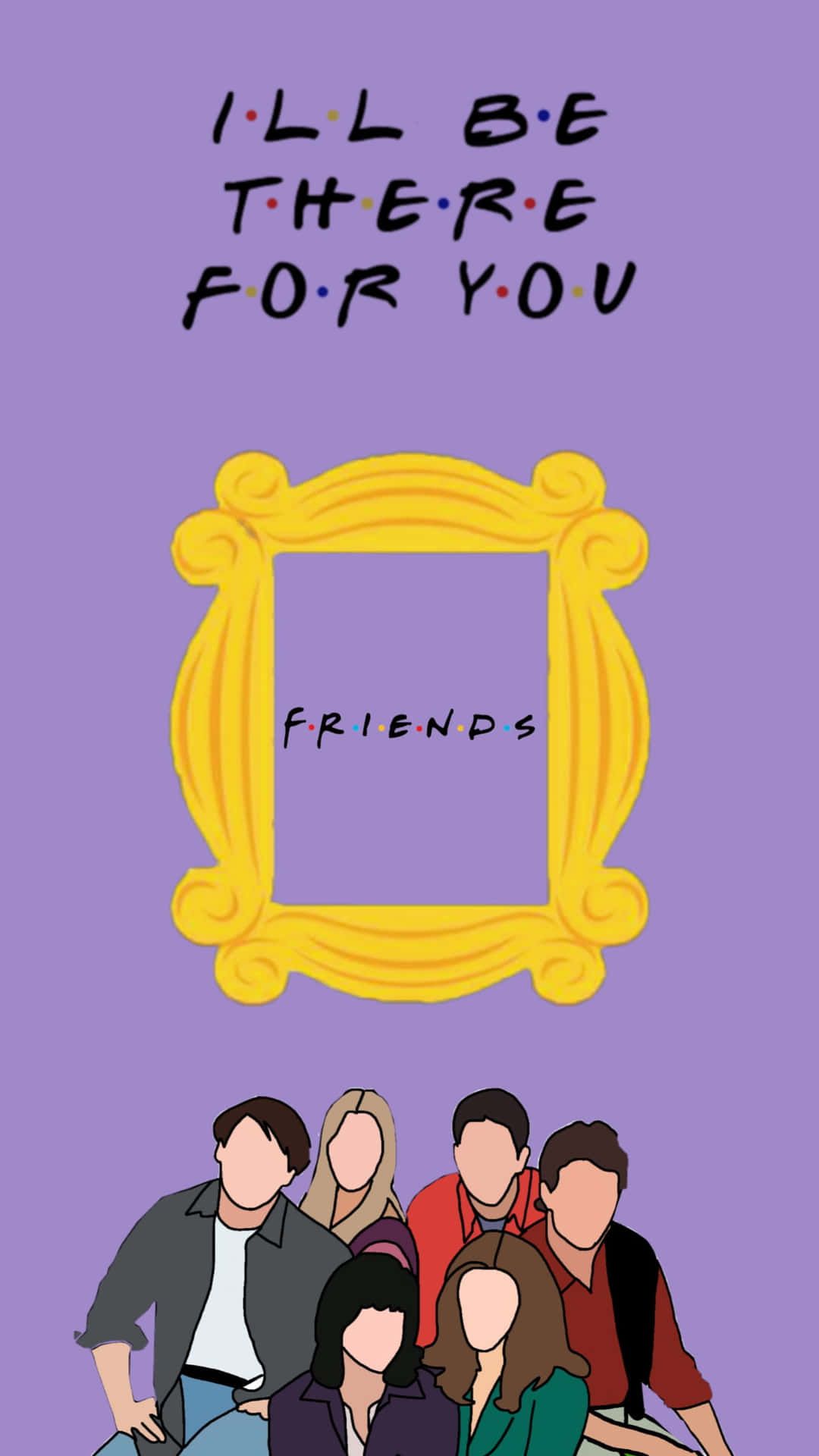 1080x1920 Download Friends iPhone Faceless Drawing Wallpaper