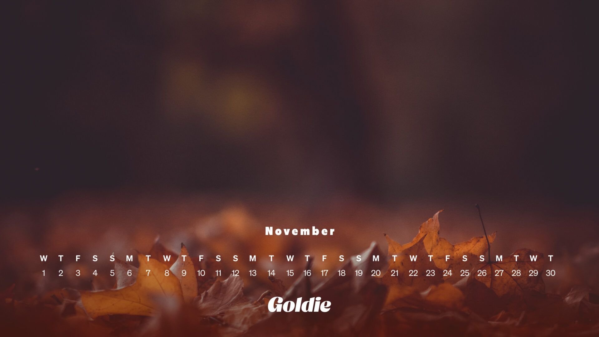 1920x1080 Free November 2023 Wallpaper Calendars