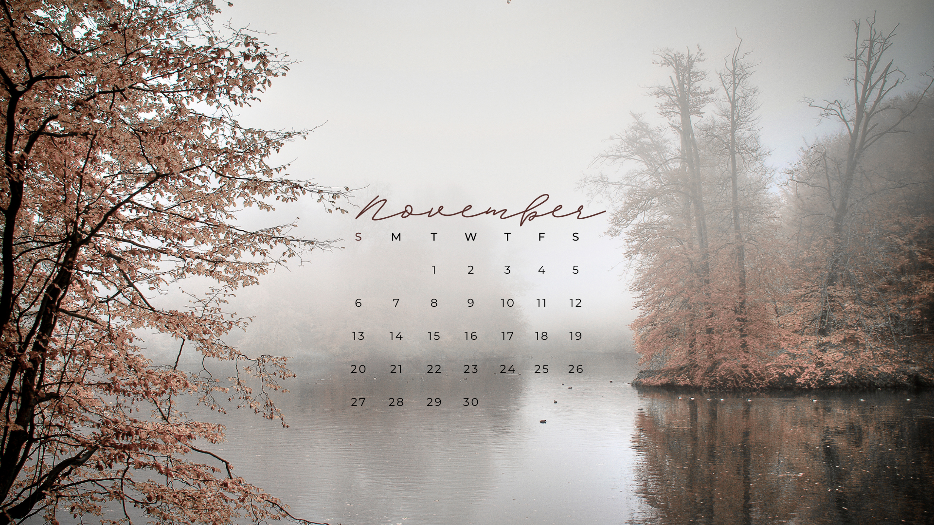 1920x1080 FREE NOVEMBER 2022 DESKTOP CALENDAR BACKGROUNDS