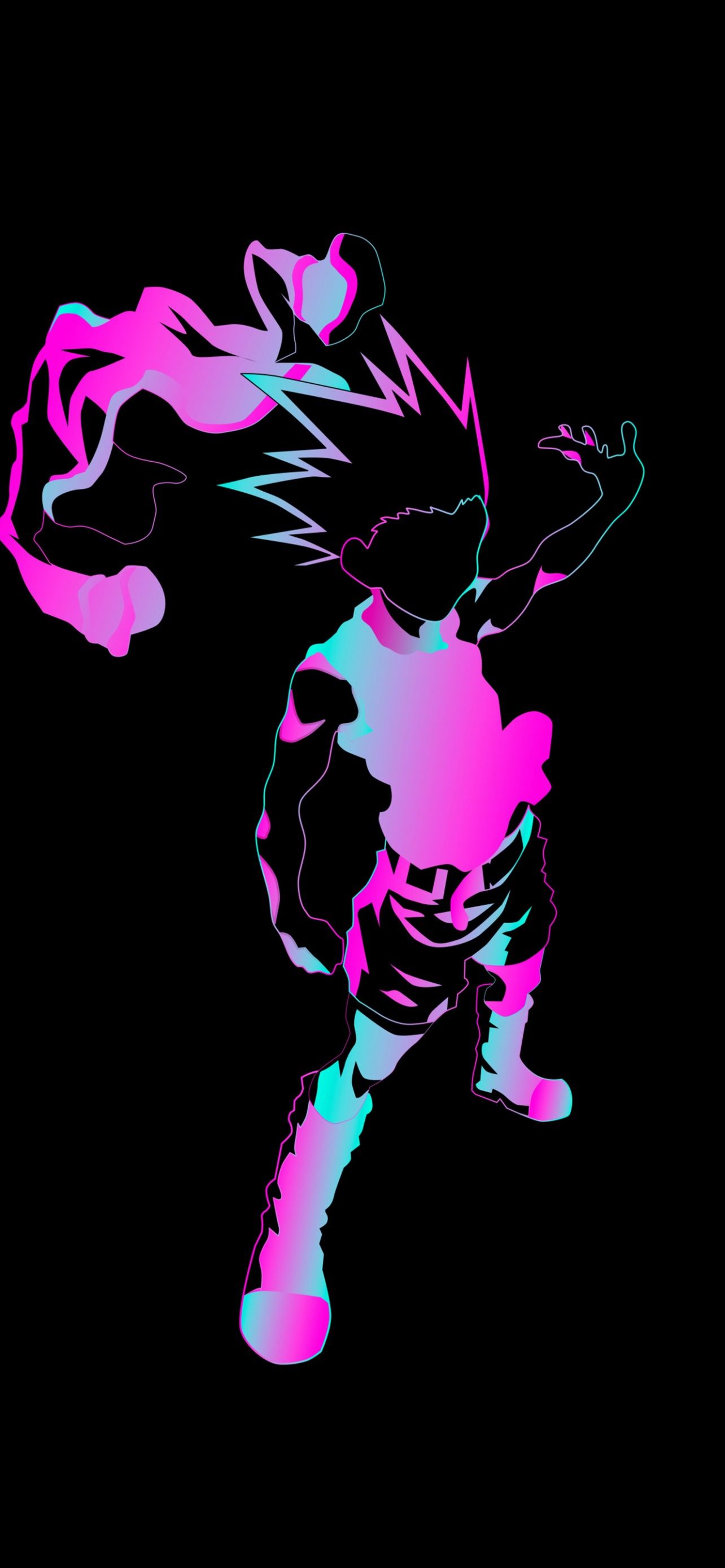 1284x2778 Hunter x Hunter Wallpaper 4K, Aesthetic anime, Black background