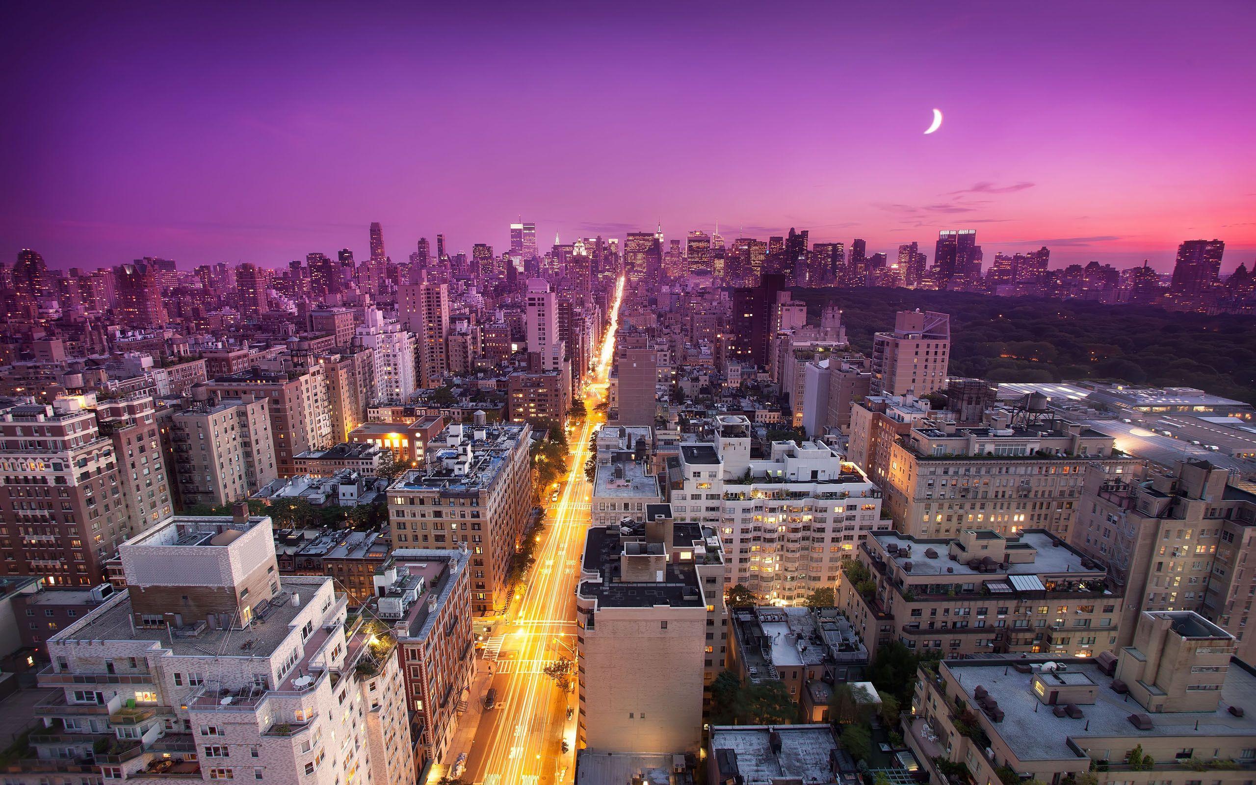2560x1600 Sunset new york
