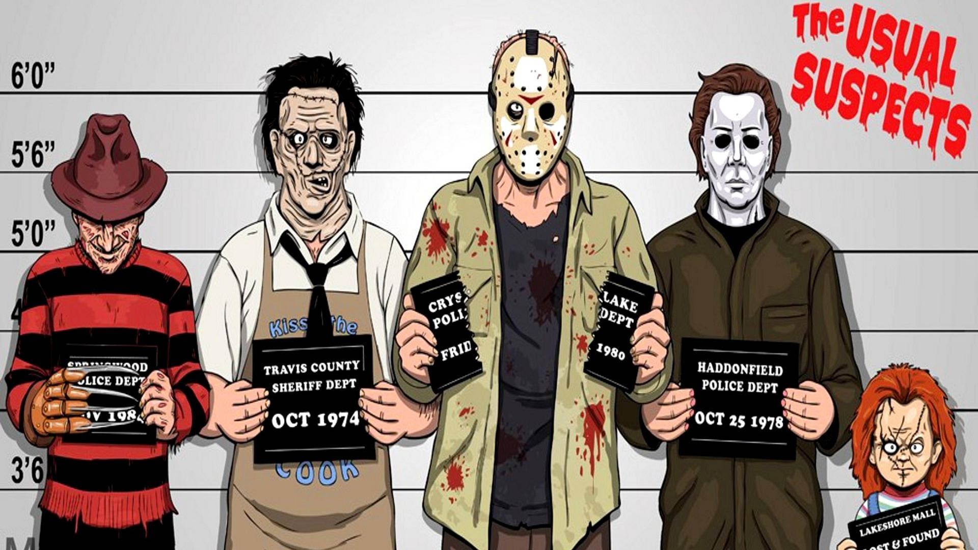 1920x1080 Download Horror Movie Antagonists Mugshot Wallpaper