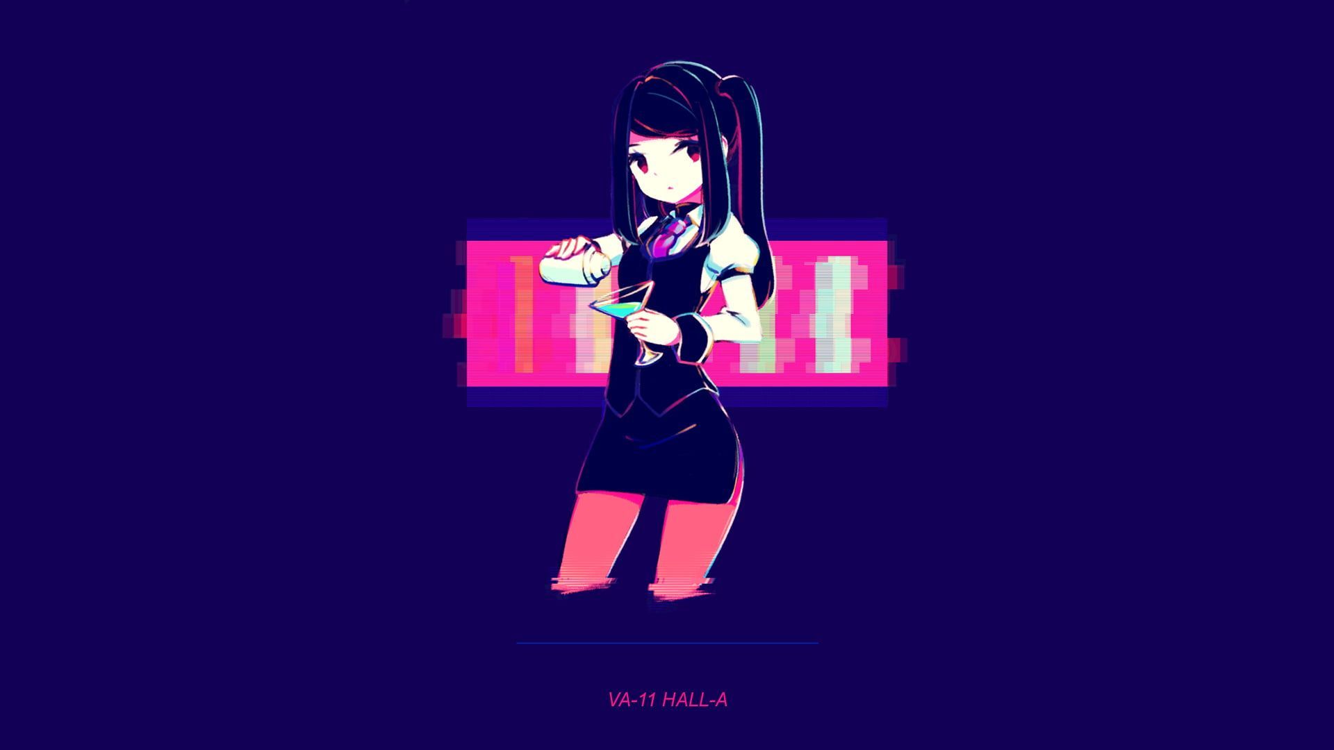 1920x1080 Female Animated Character Wallpaper, Cocktails, Bar, Neon, Va 11 Hall A. Character Wallpaper, Anime Wallpaper, Animated Characters
