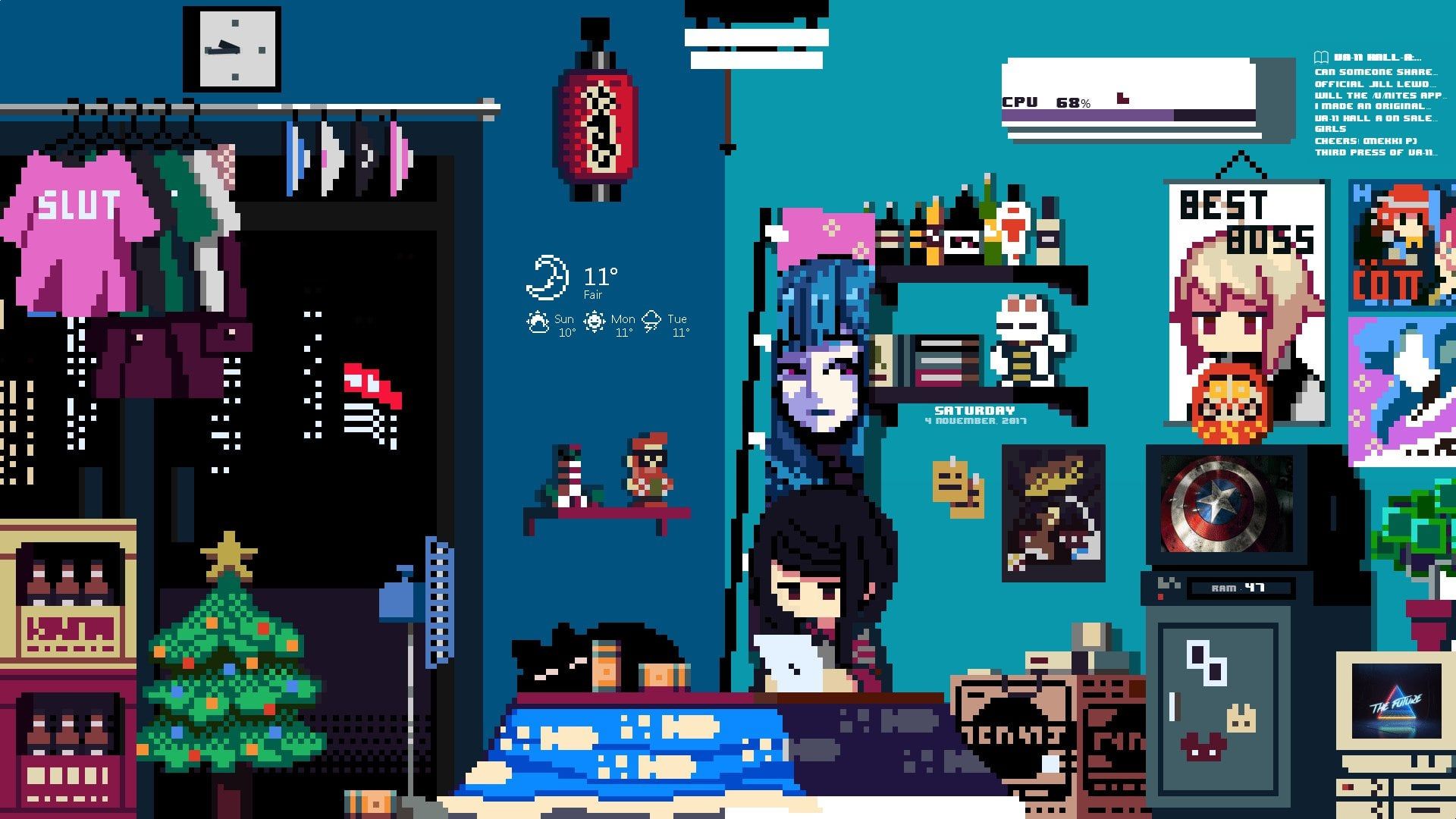 1920x1080 Proudly Presenting: Jill's Room. 1080p. Game Is Called VA 11 Hall A