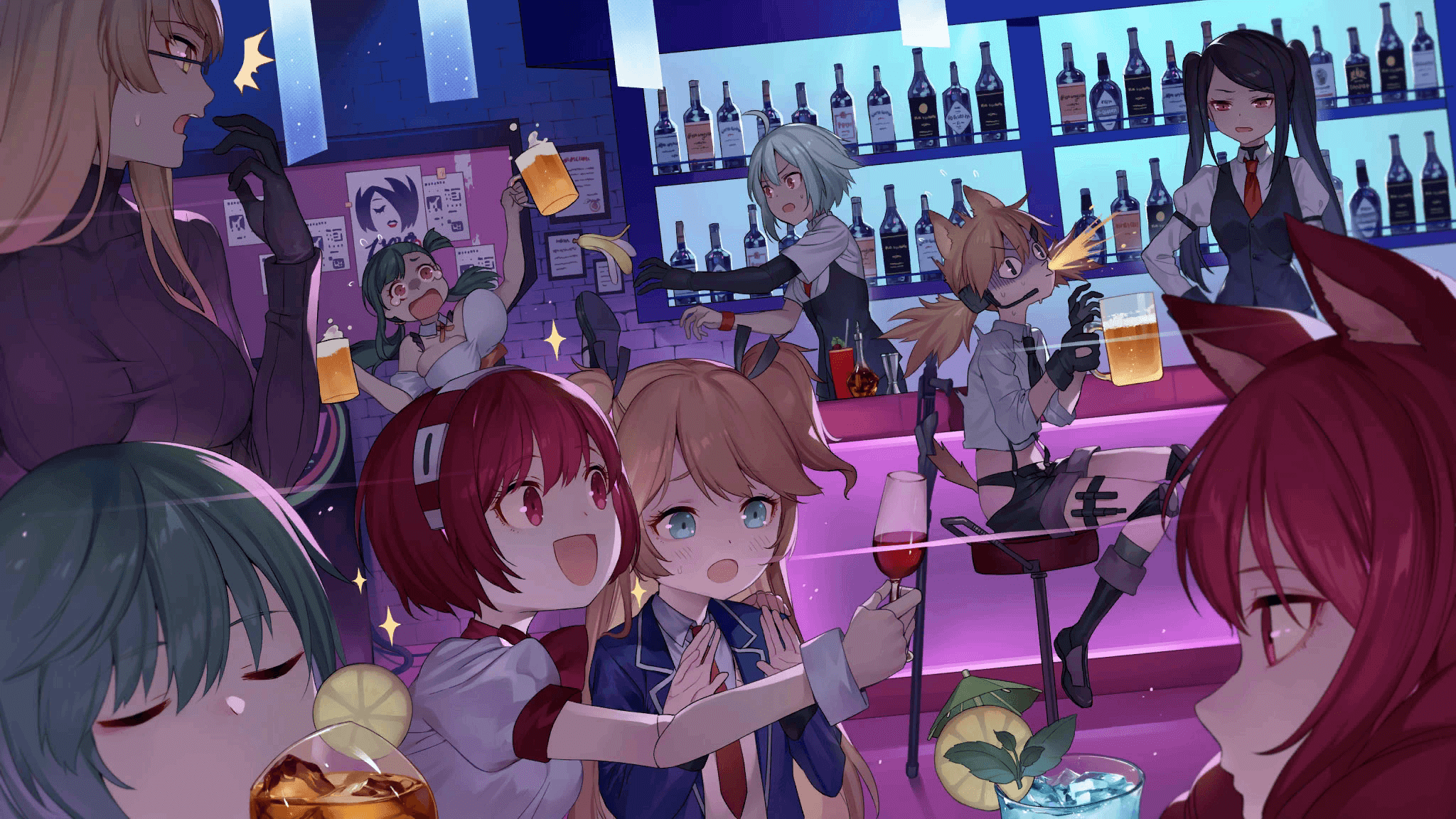 2048x1152 VA 11 Hall A: Cyberpunk Bartender Action HD Wallpaper And Background