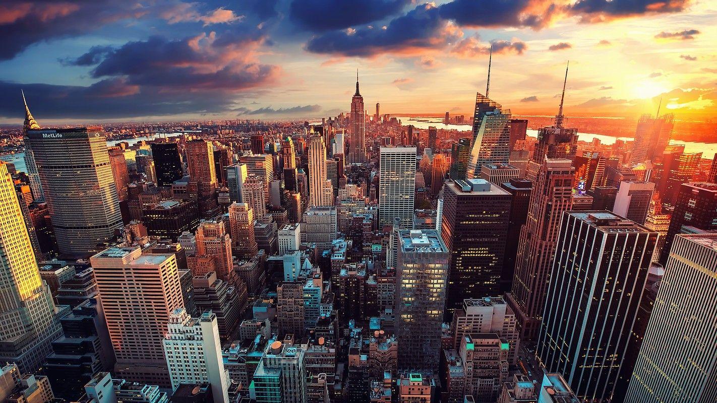 New York Sunset Wallpapers - Top Free New York Sunset Backgrounds ...