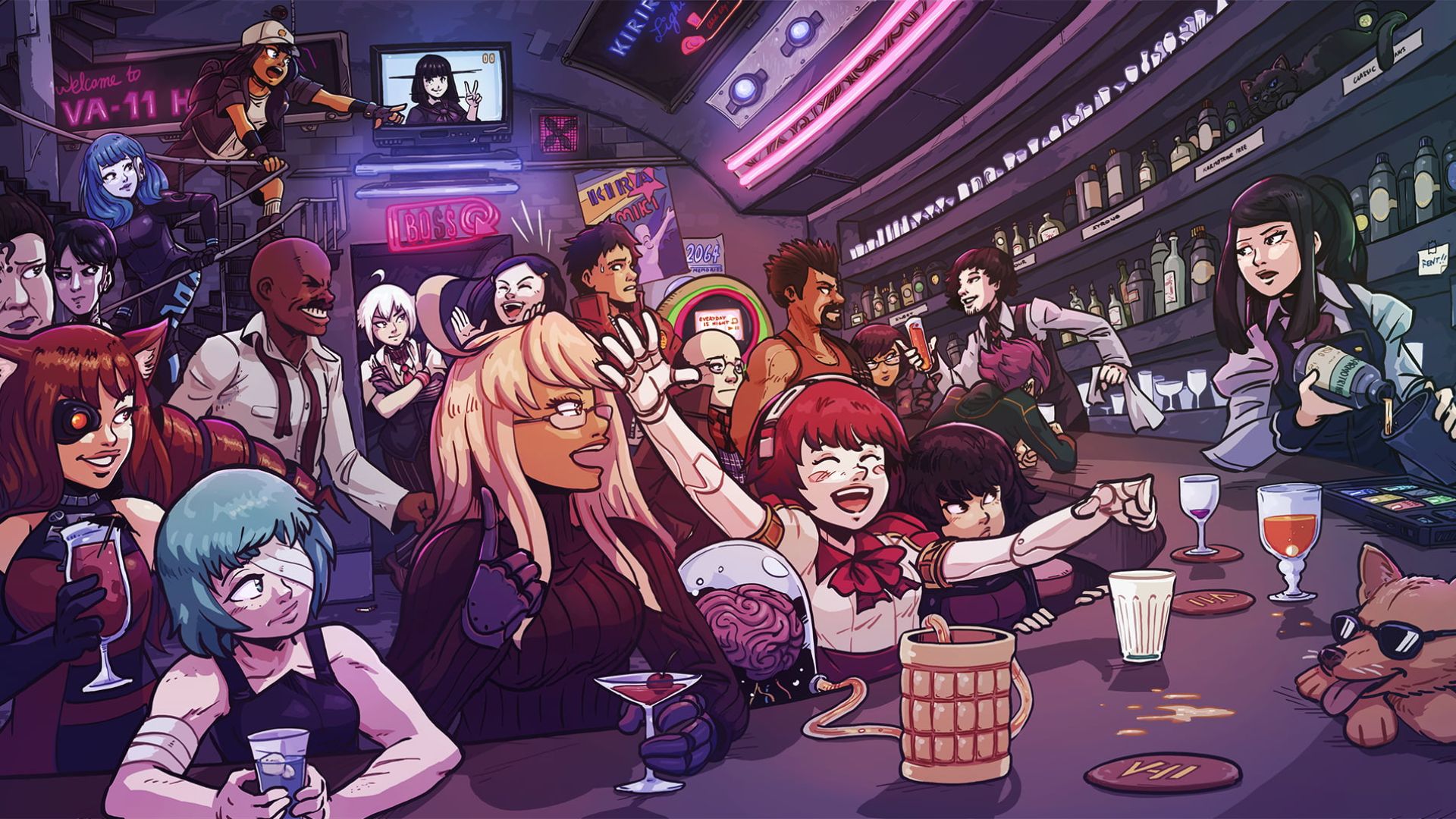 1920x1080 Video Game VA 11 Hall A: Cyberpunk Bartender Action HD Wallpaper By Christopher Ortiz