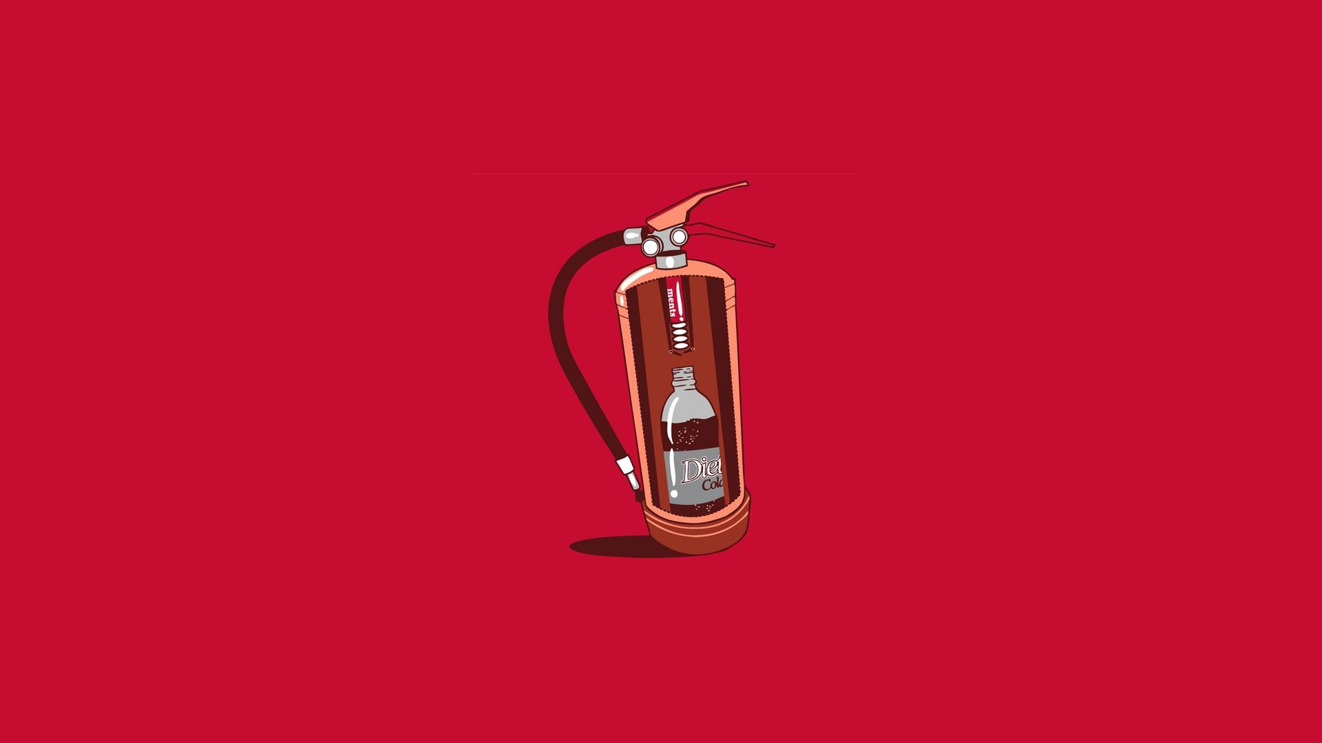 1920x1080 Download Wallpaper Minimalism, Coca Cola, Coca Cola, Mentos, A Fire Extinguisher, Colaterial, Section Minimalism In Resolution 1920x1080