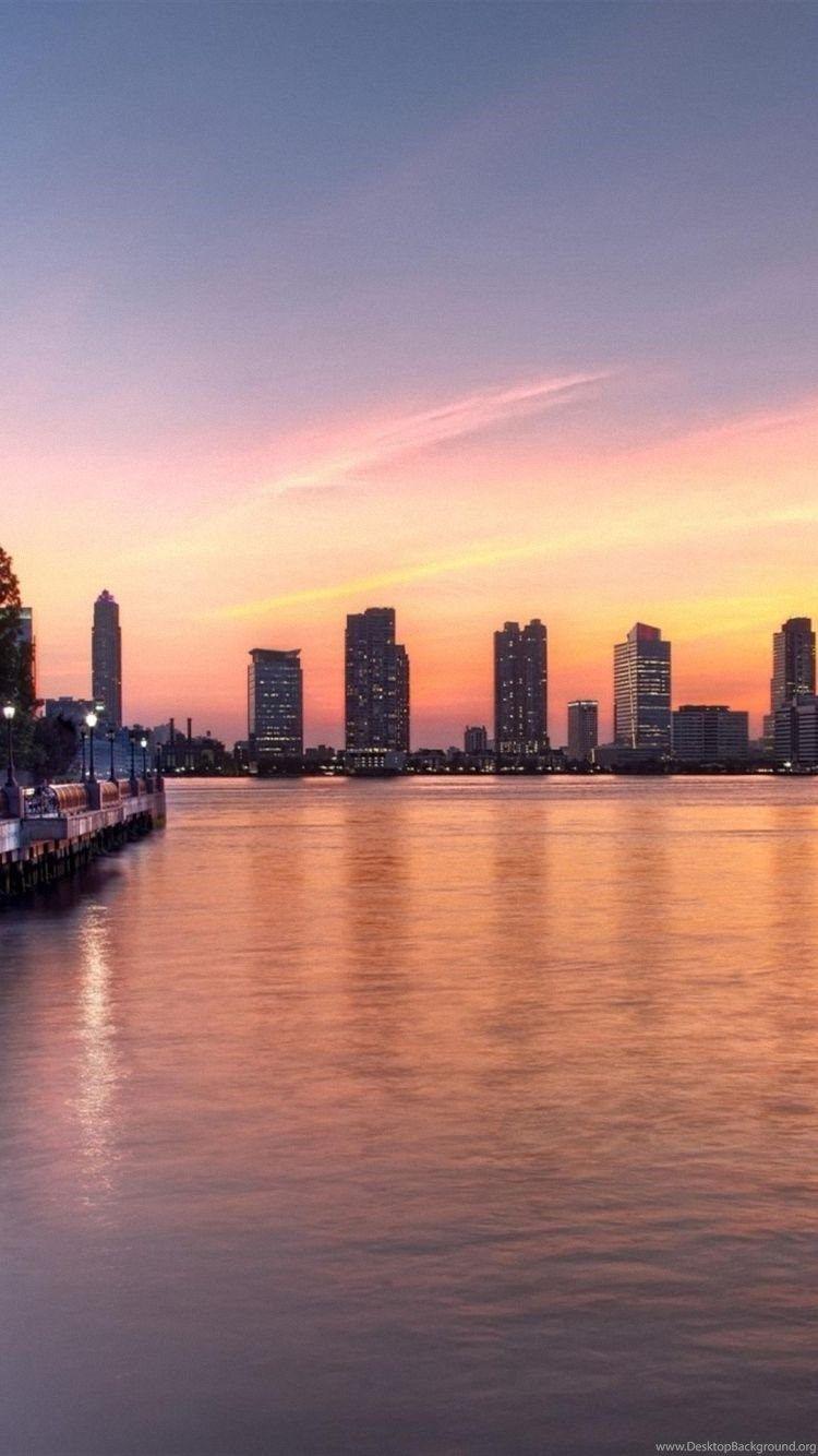750x1334 Travel Tree Sunset Sky New York iPhone 6 Wallpaper HD And 1080P 6