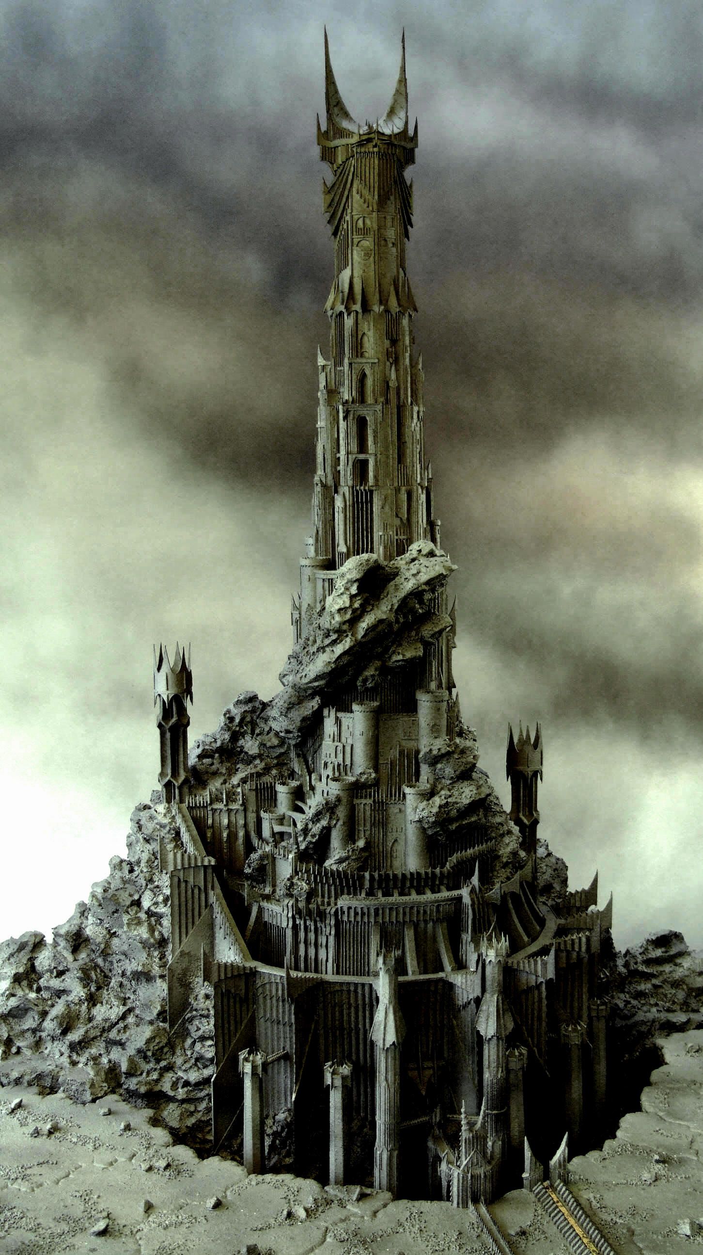 1451x2588 LOTR Scenery building: Hobbiton, Orthanc, etc