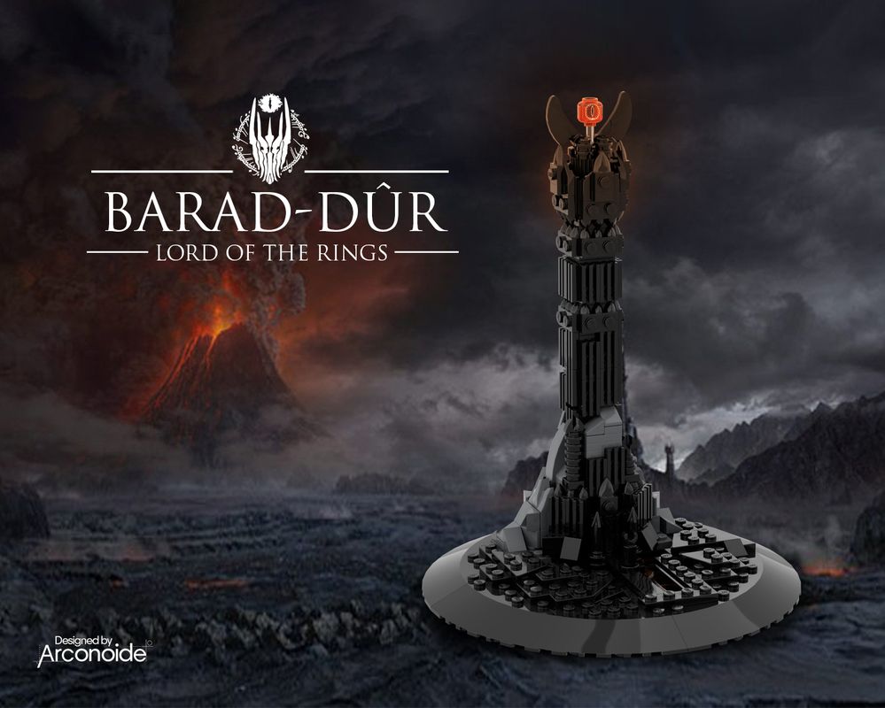 999x800 LEGO MOC Barad dûr by Arconoide. Rebrickable with LEGO