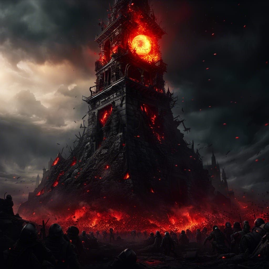 1024x1024 Barad Dûr, Sauron's Eye Generated Artwork