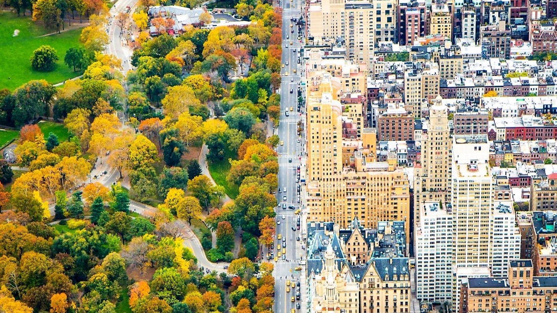 1920x1080 New York And Central Park Aerial View HD Wallpaper. Wallpaper