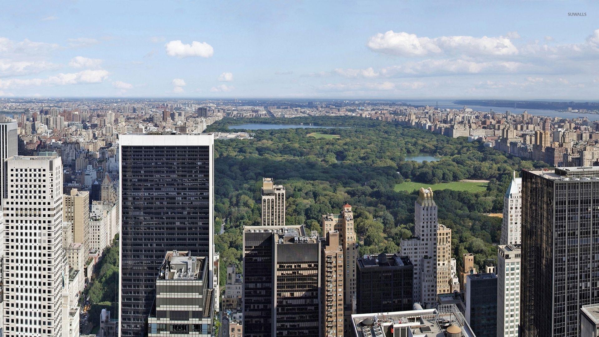 1920x1080 Top view of Central Park in New York City wallpaper