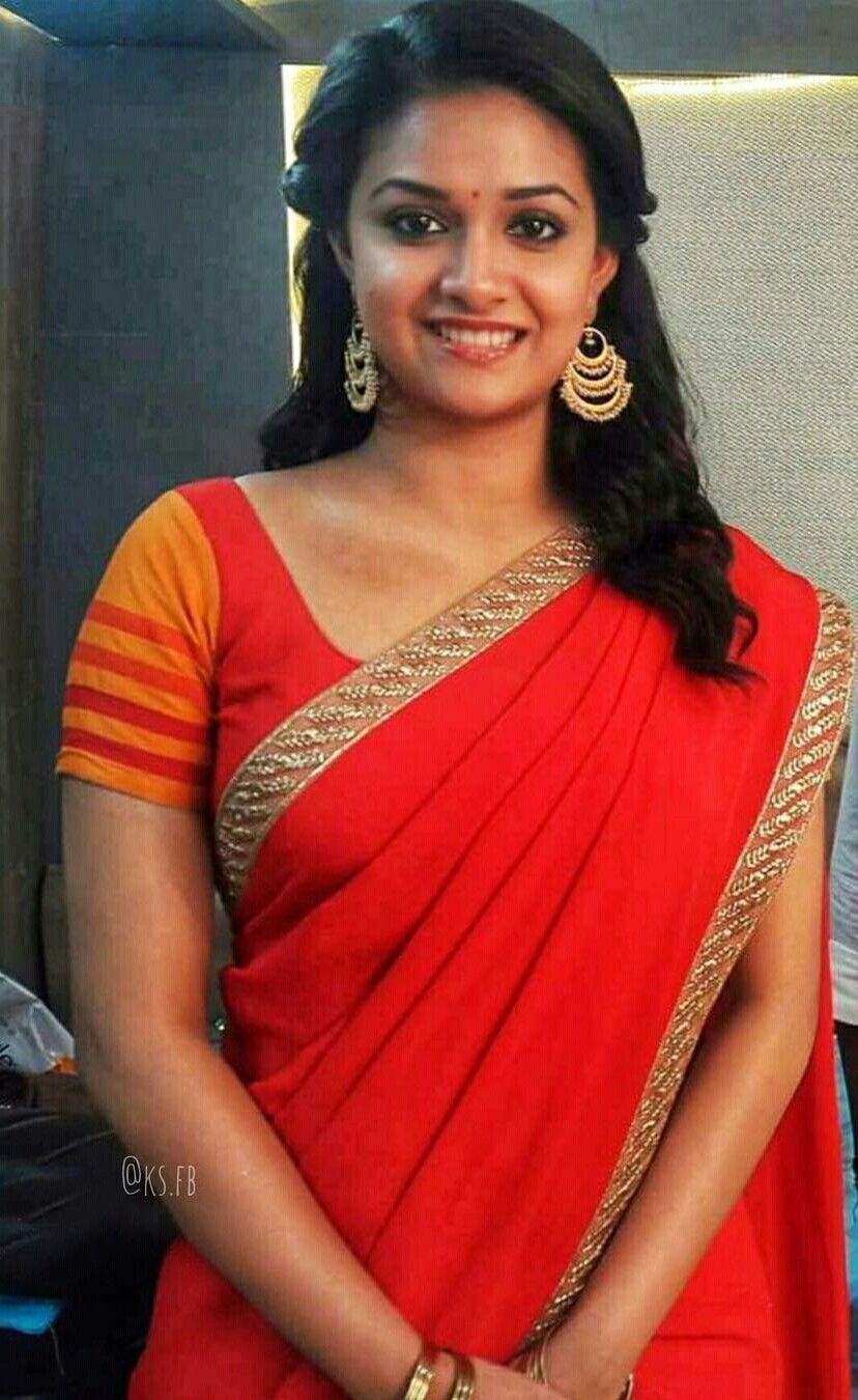 828x1350 Actress Saree Photo. Saree Photo. Hot Saree Photo. Indian Girls Saree Photo: Actress Keerthi Suresh Saree Photo Gallery