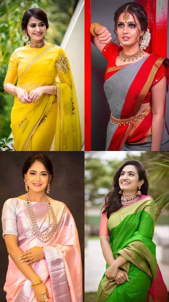 720x1280 Times when Kannada TV actress aced the saree game with elegance. Times of India