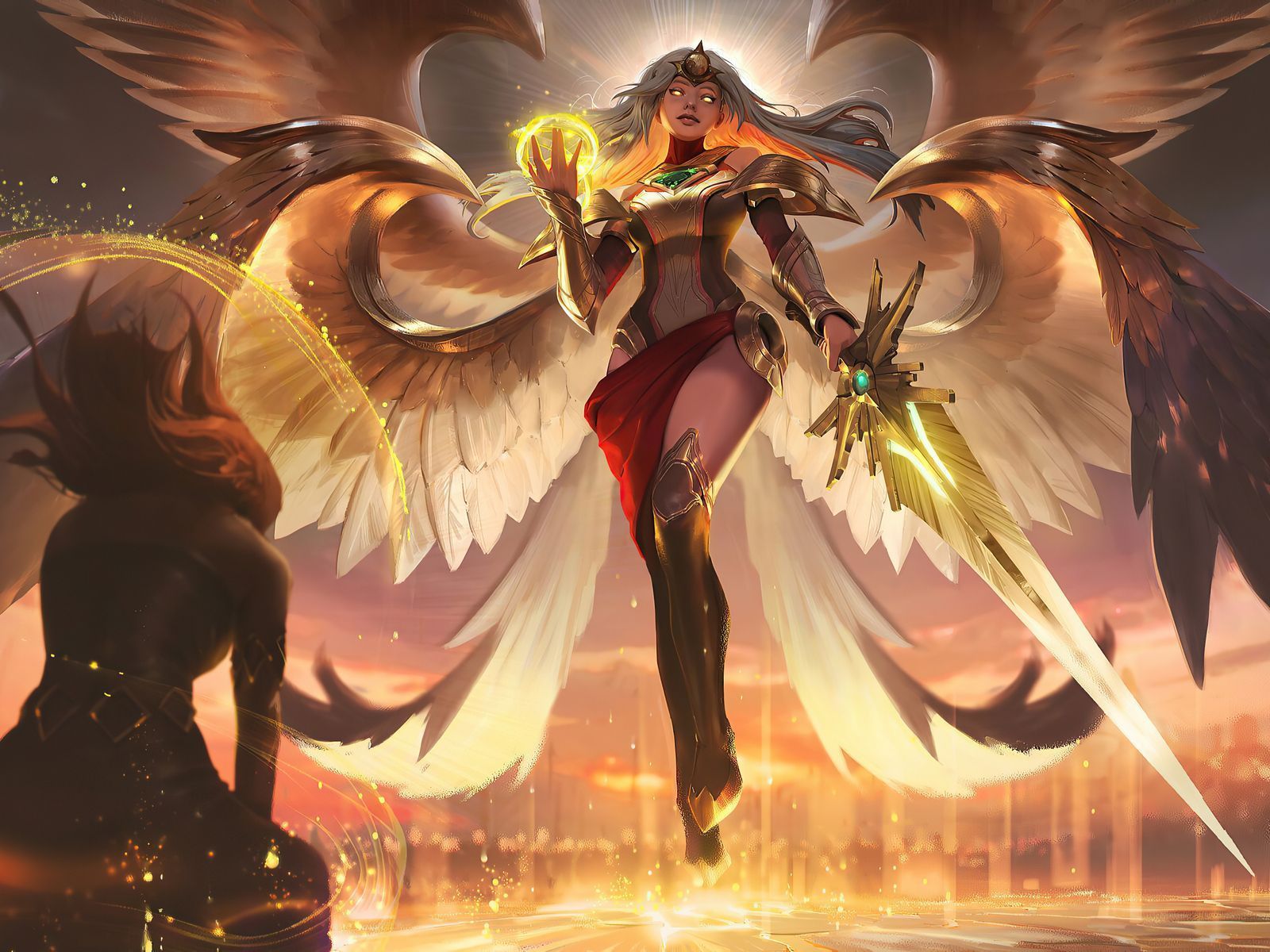 1600x1200 Goddess With Eagle Wings 4k 1600x1200 Resolution HD 4k Wallpaper, Image, Background, Photo and Picture