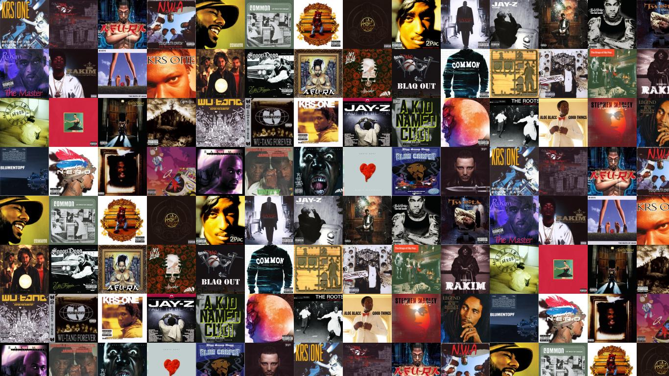 1366x768 Rapper Album Covers Wallpaper