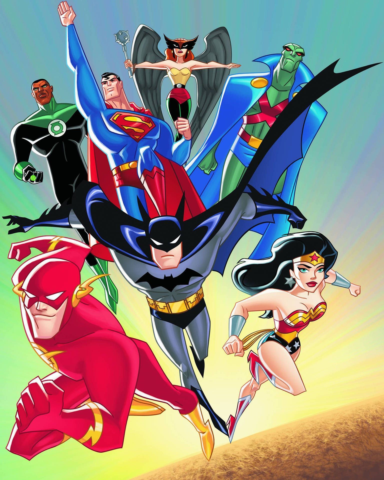 1536x1920 Download Justice League Cartoon Phone Wallpaper
