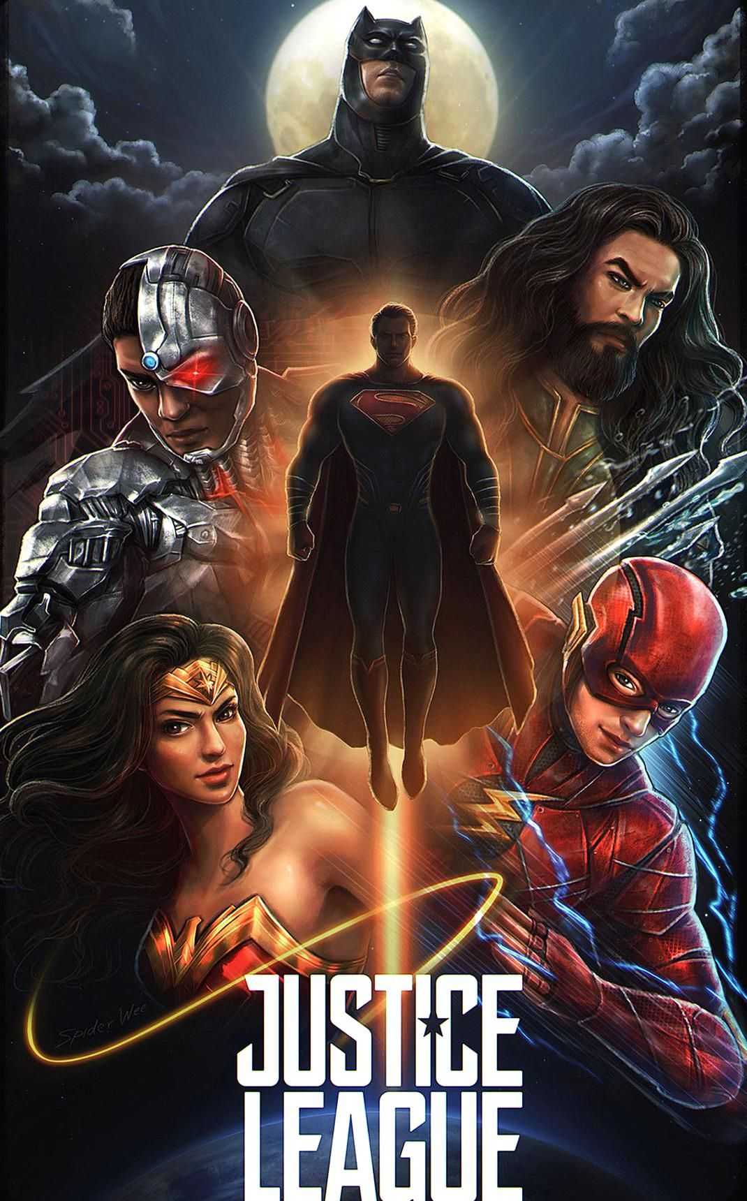 1070x1720 Justice League Phone Wallpaper