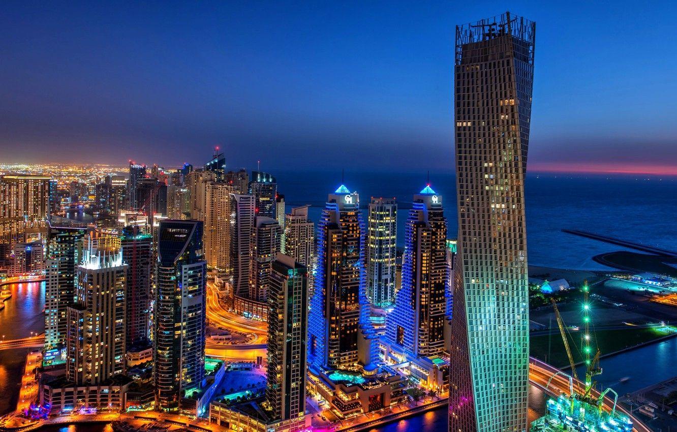 1332x850 Wallpaper the city, lights, building, road, home, skyscrapers