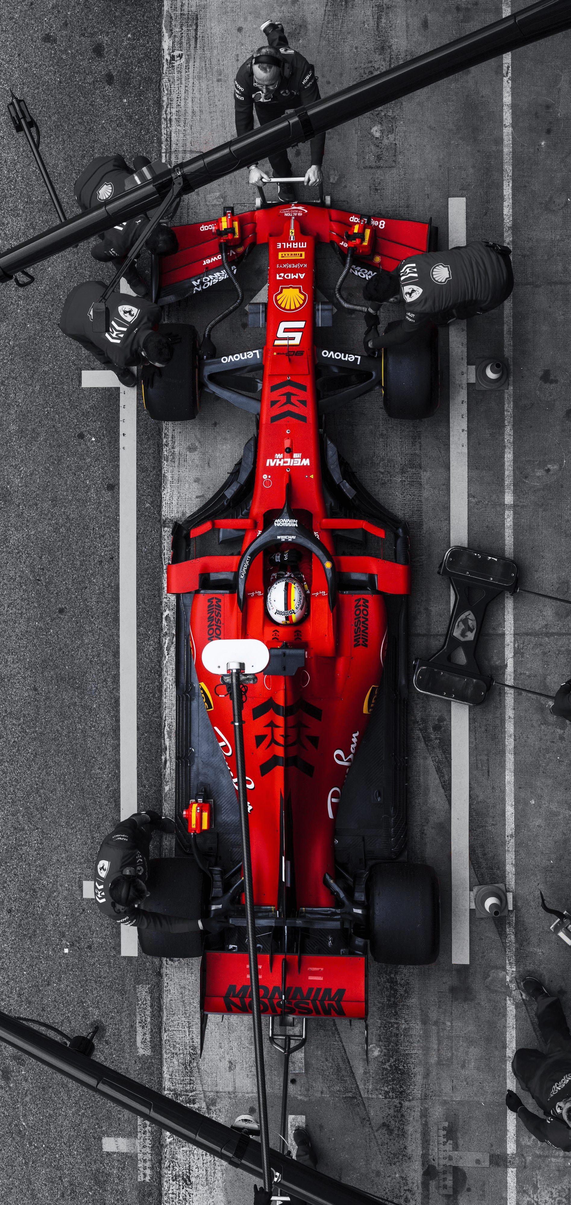 1895x4000 F1 Pitstop Wallpaper