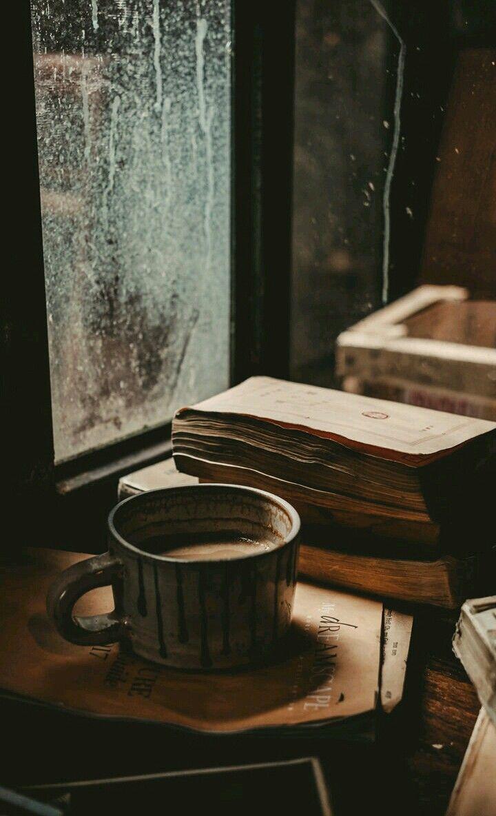 720x1184 Autumn Coffee Rain Wallpaper