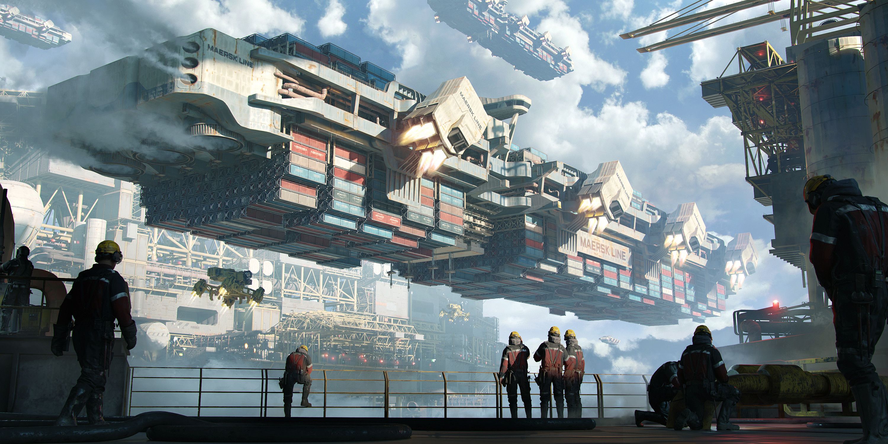 3000x1500 Spaceship HD Wallpaper and Background