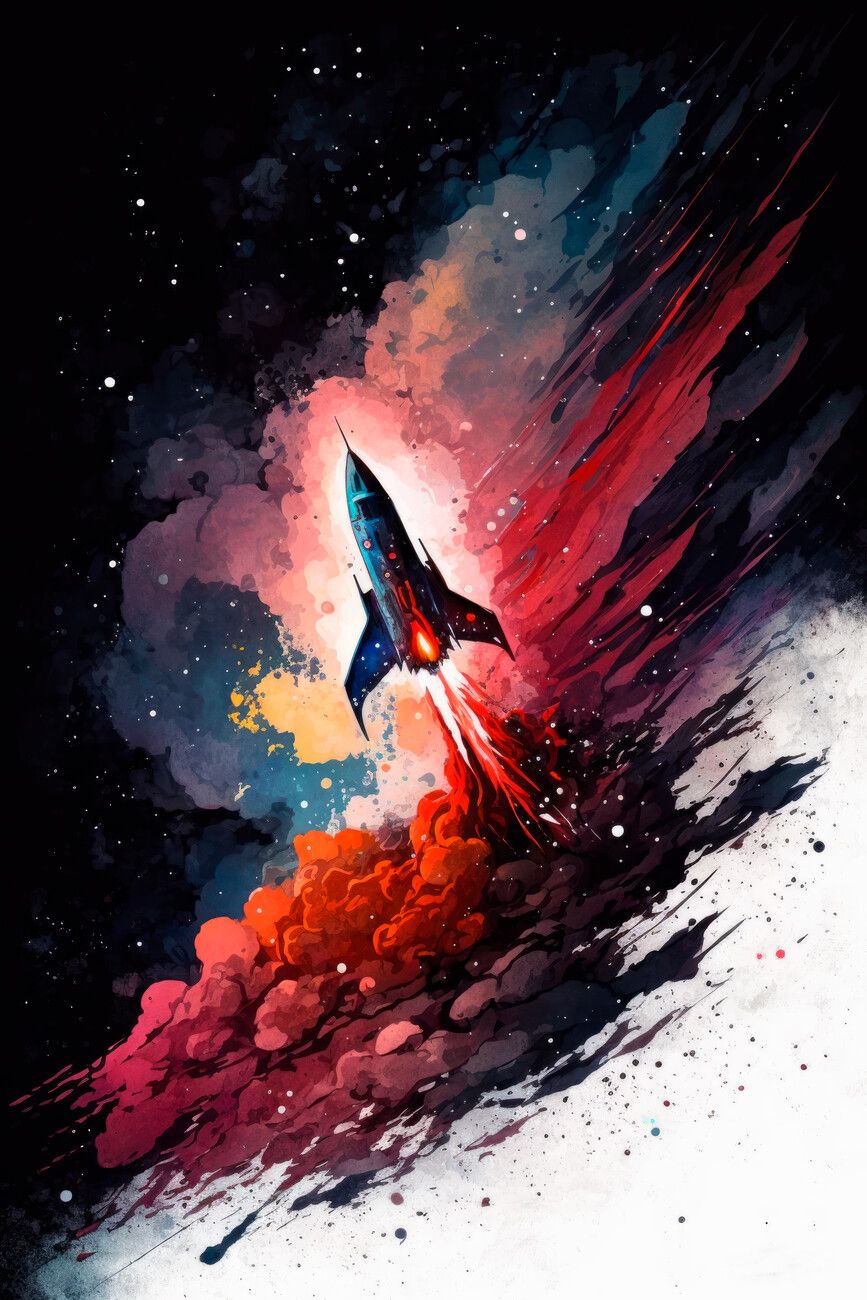 867x1300 Spaceship Wall Mural
