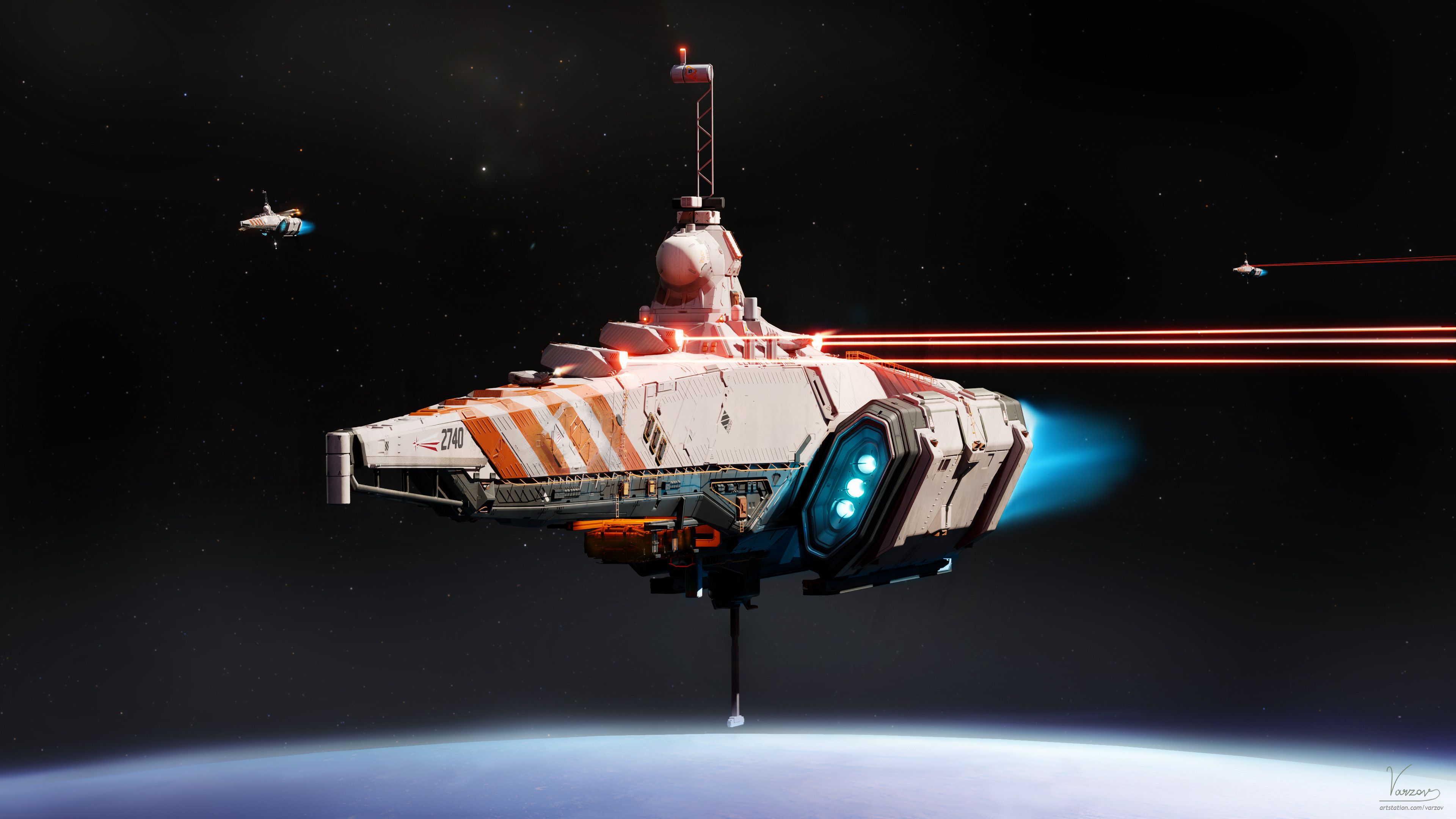 3840x2160 4K Spaceship Wallpaper and Background Image