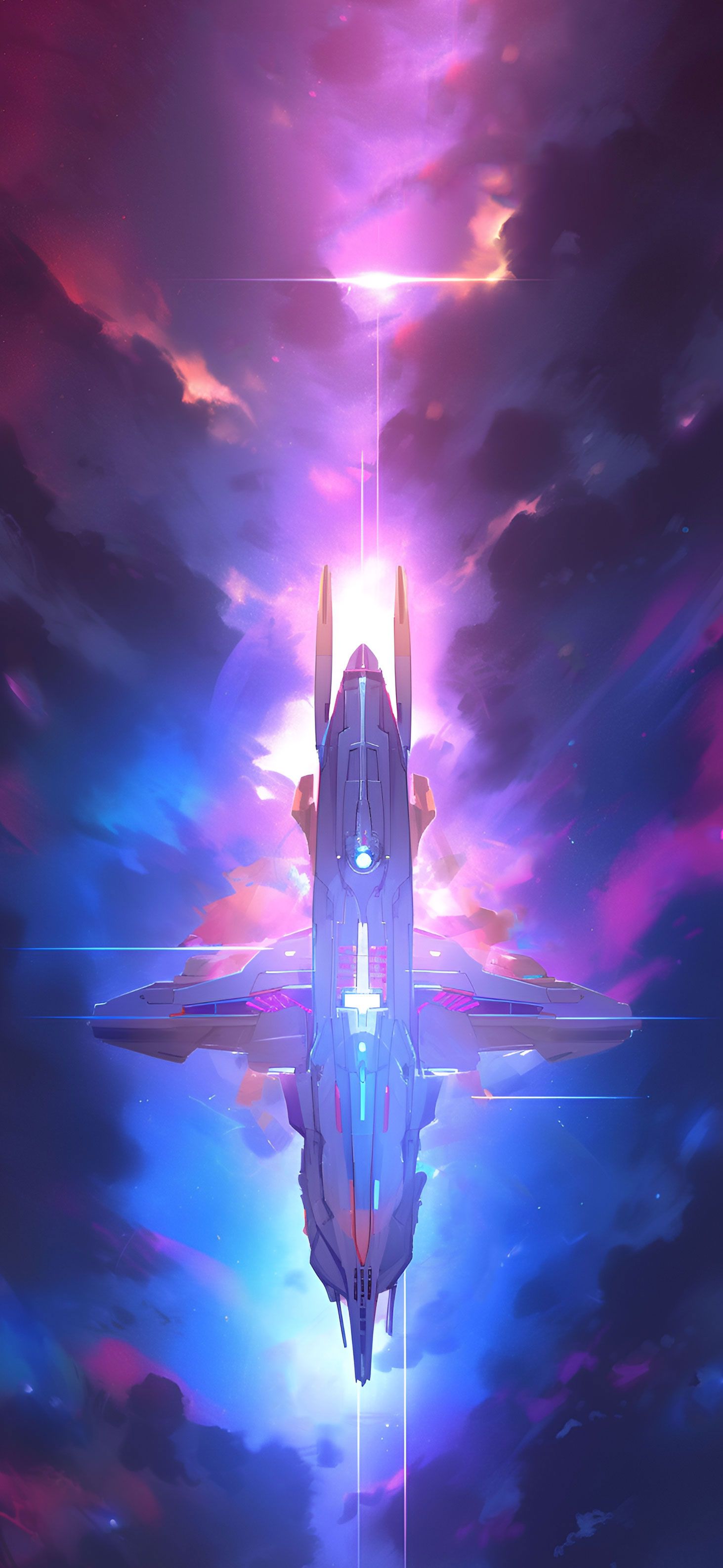1463x3171 Futuristic Spaceship Aesthetic Wallpaper Wallpaper iPhone