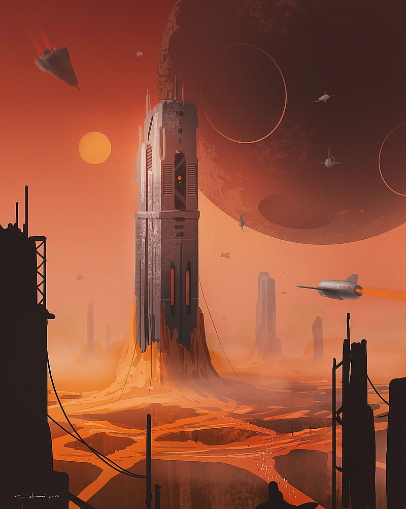 800x1002 Spaceship, station, future, art, HD phone wallpaper