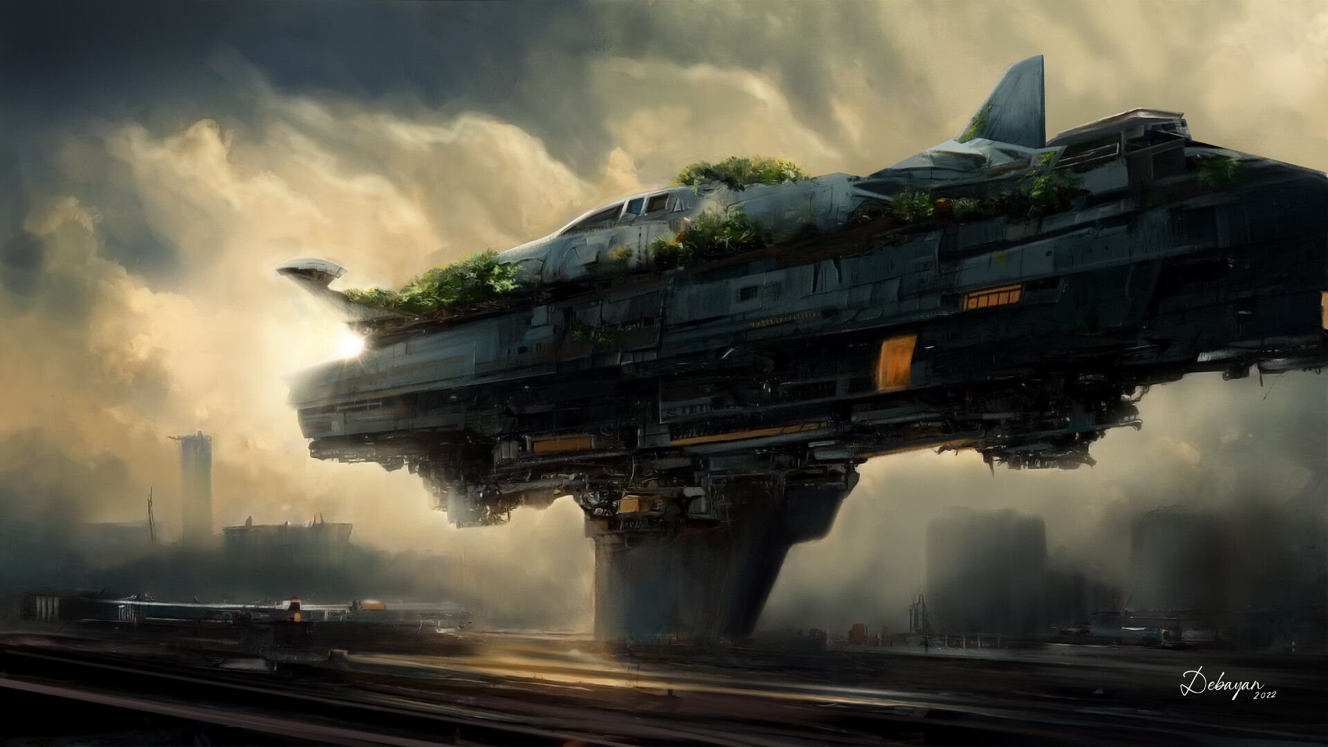 1920x1080 Abandoned Spaceship