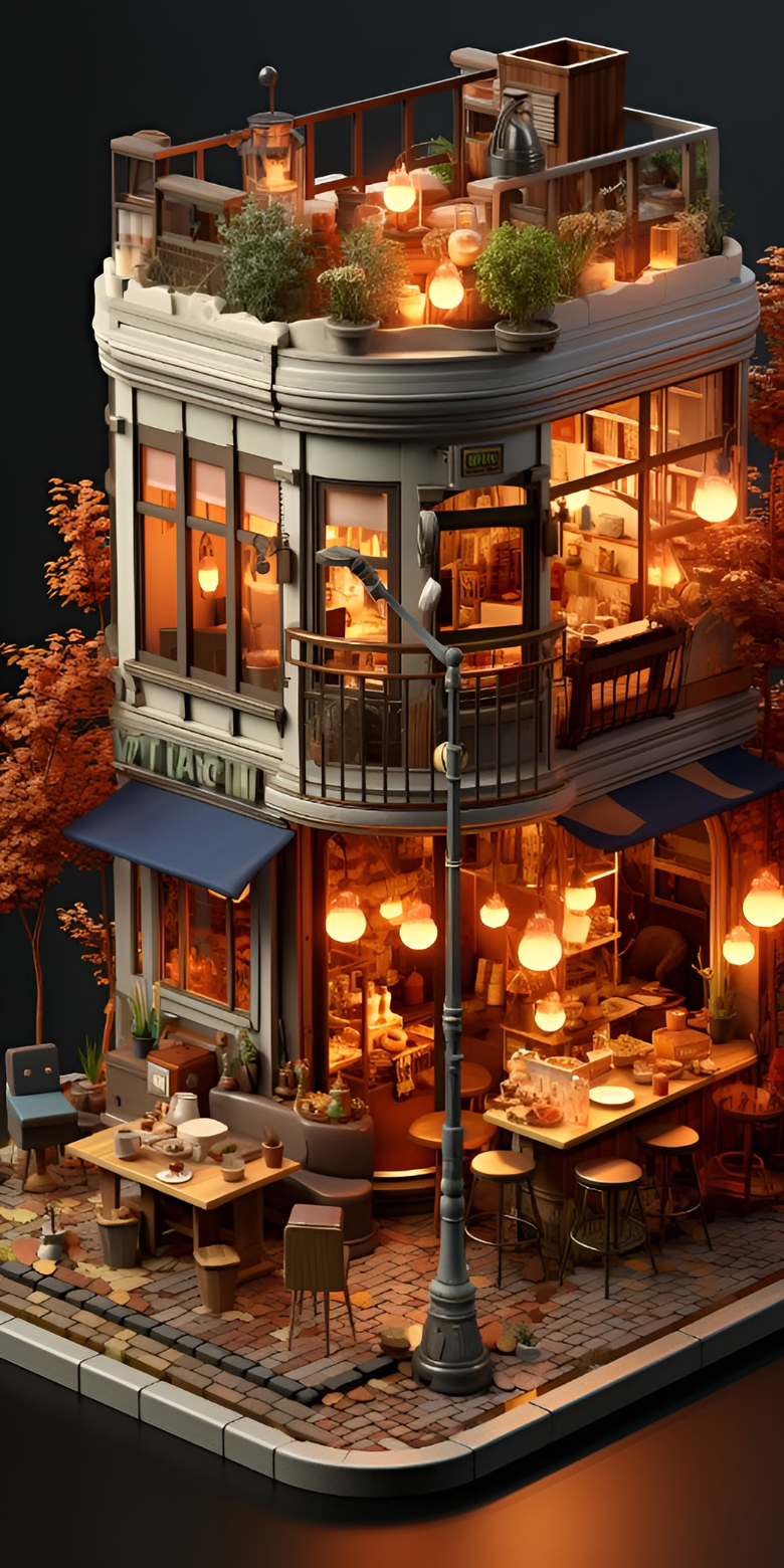 780x1560 NYC Coffee Shope phone wallpaper