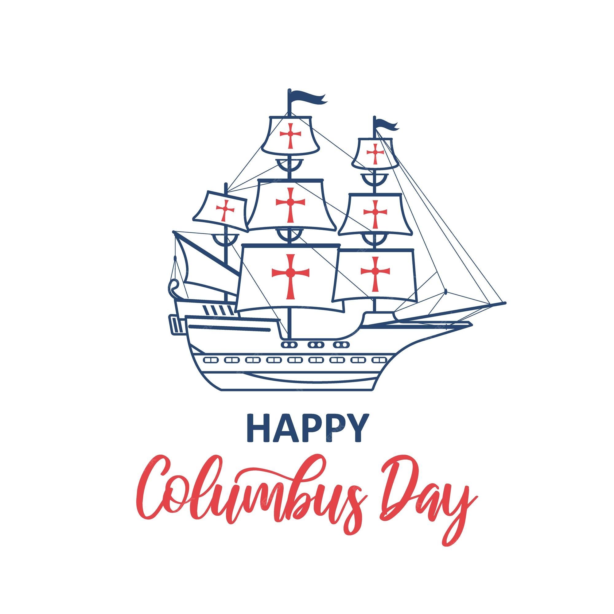 2000x2000 Premium Vector. Happy columbus day social media post instagram template background wallpaper poster vector design