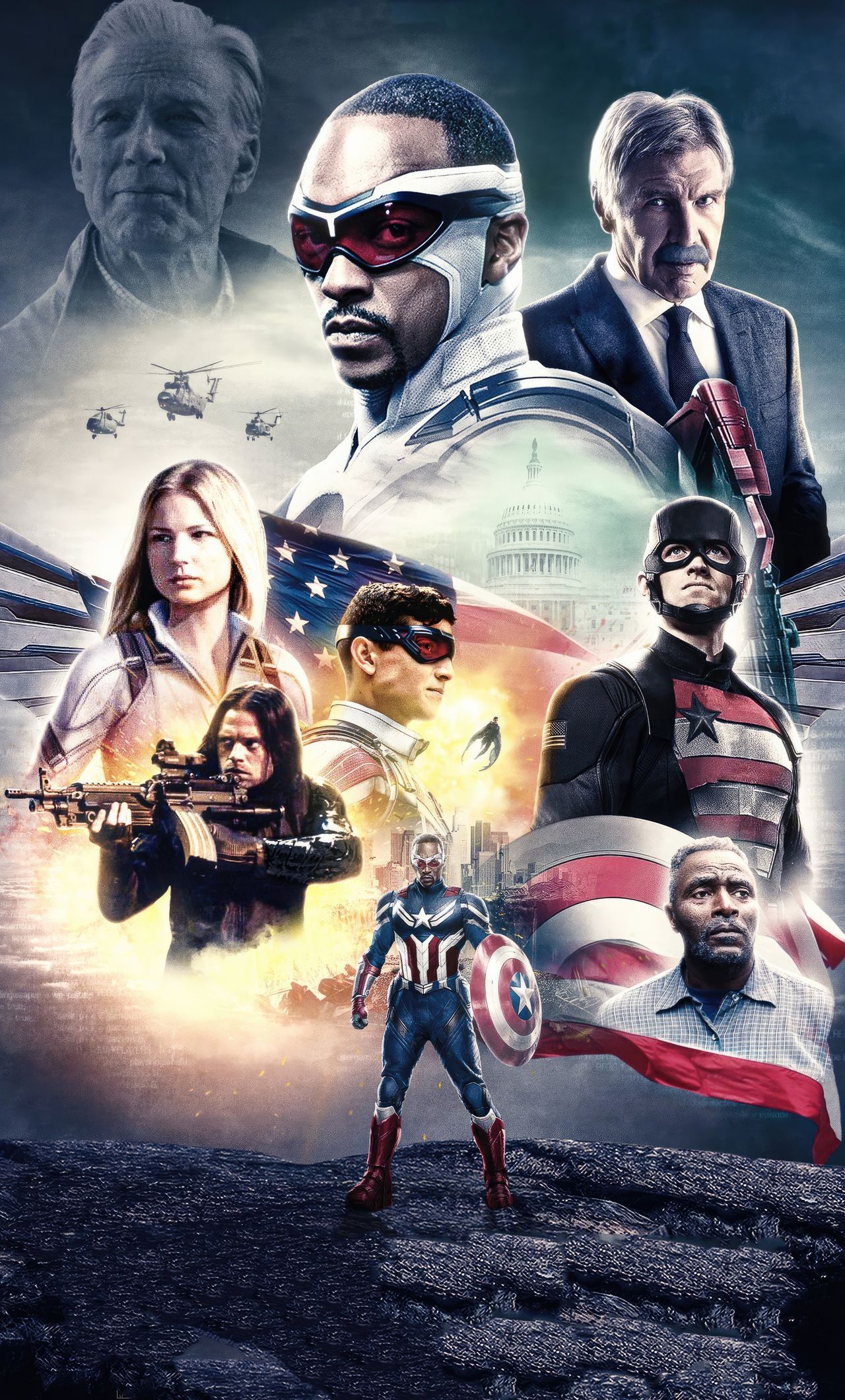 1280x2120 Captain America Brave New World iPhone HD 4k Wallpaper, Image, Background, Photo and Picture