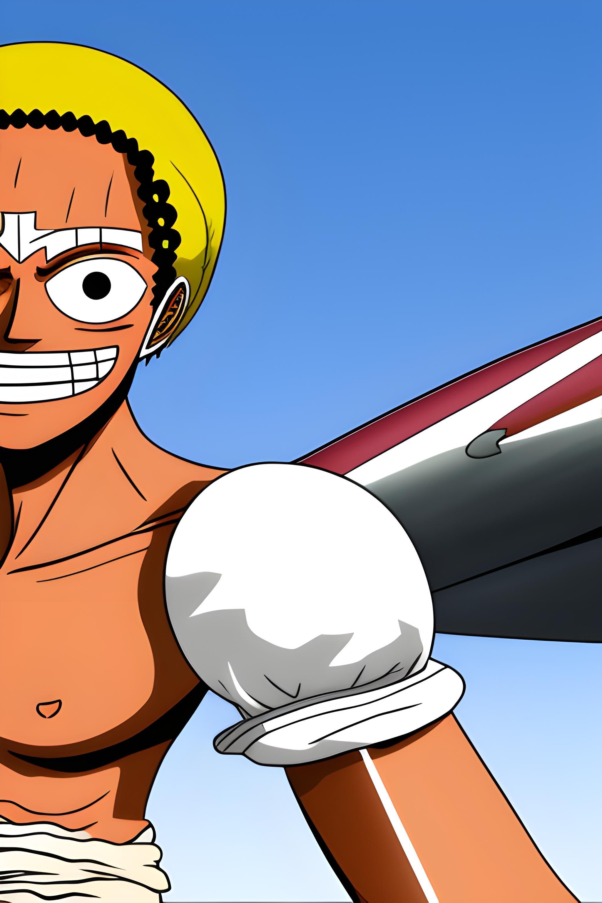 2048x3072 Douglas bullet from the movie one piece stampede with plane background