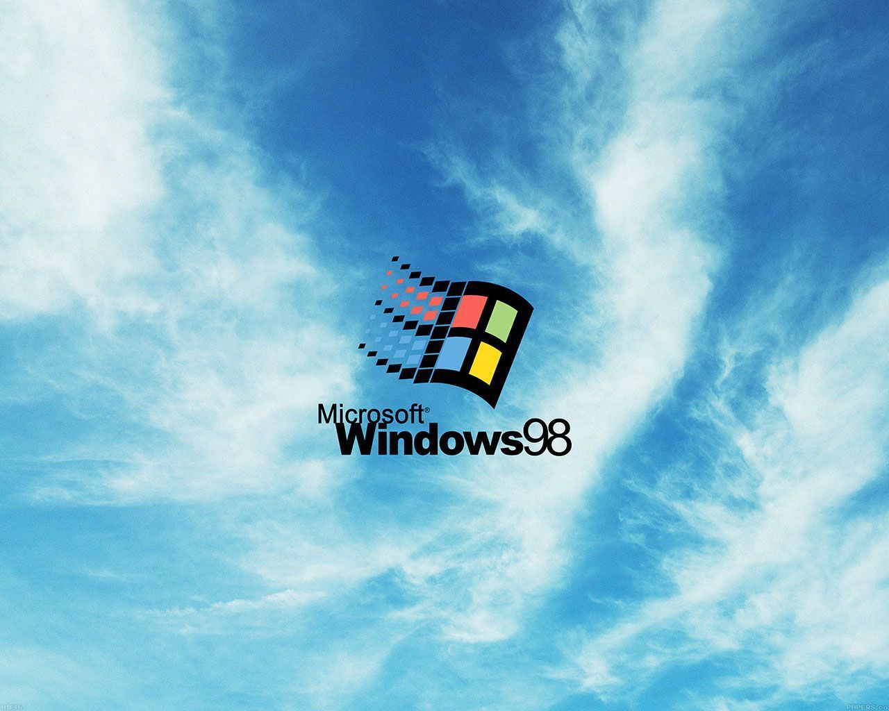1280x1024 wallpaper for desktop, laptop. wallpaper windows 98 logo