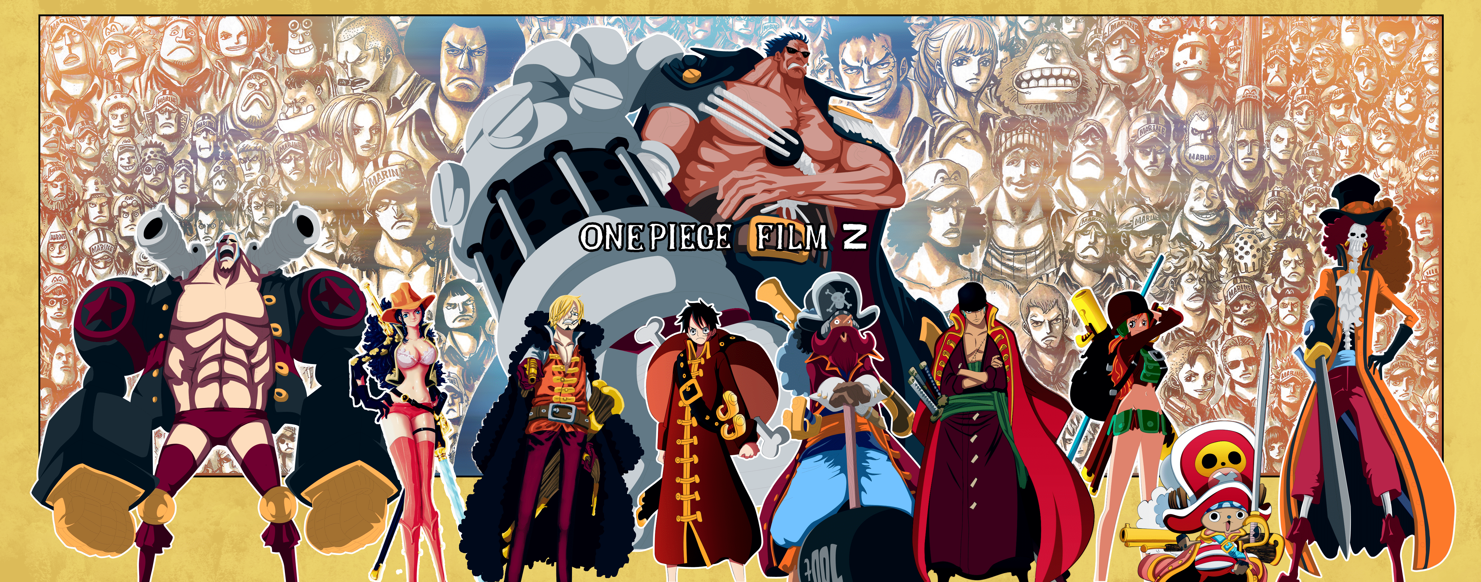 4927x1936 One Piece Film: Z HD Wallpaper and Background