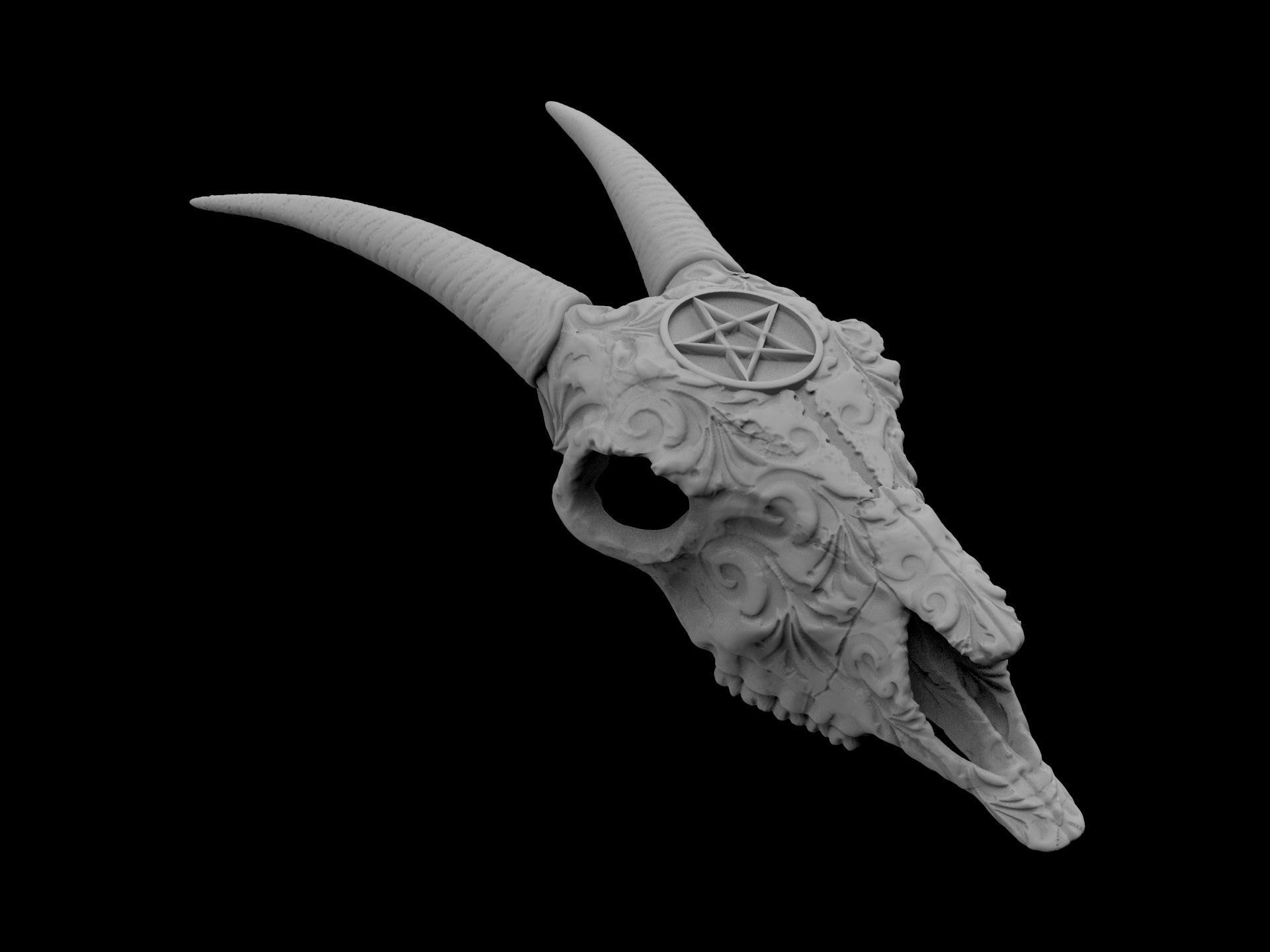 1920x1440 STL file goat skull・3D printable model to download・Cults