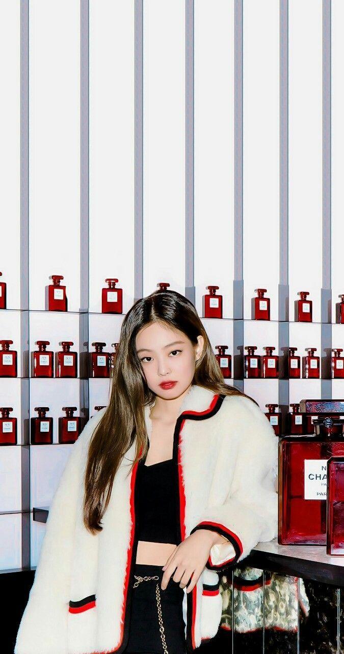 675x1280 BlackPink Jennie Red Wallpaper Lockscreen HD Fondo de pantalla