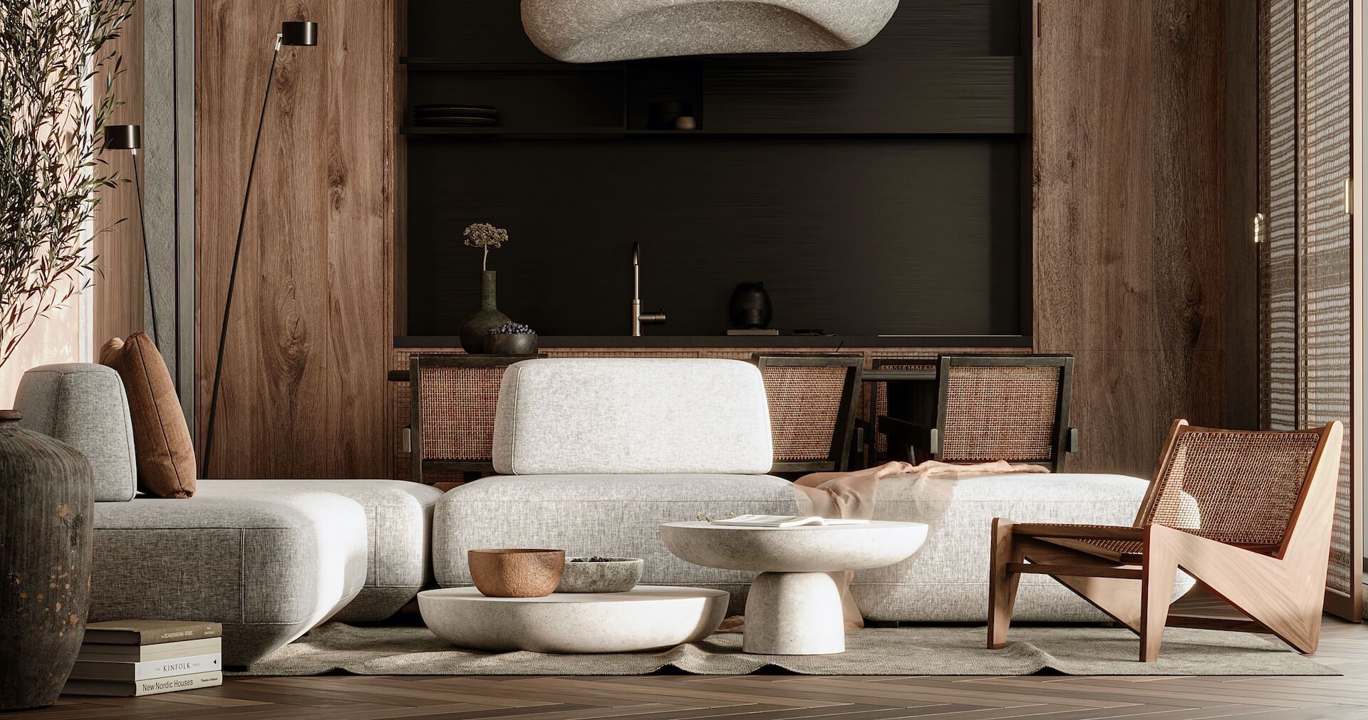 1920x1011 Minimalistic Interior Design With Wabi S. Visualization