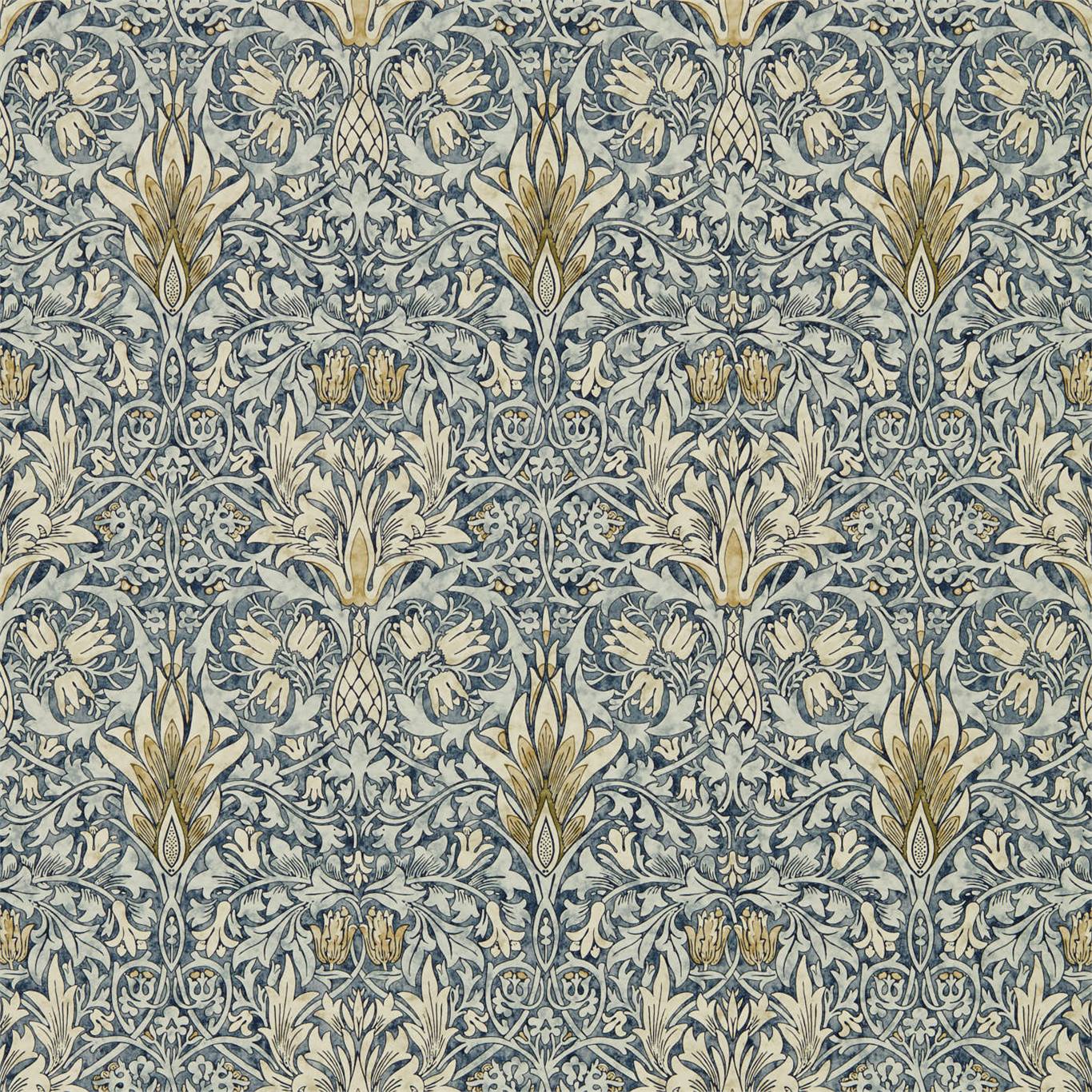 1366x1366 Eden Indigo Cumin Wallpaper Sample