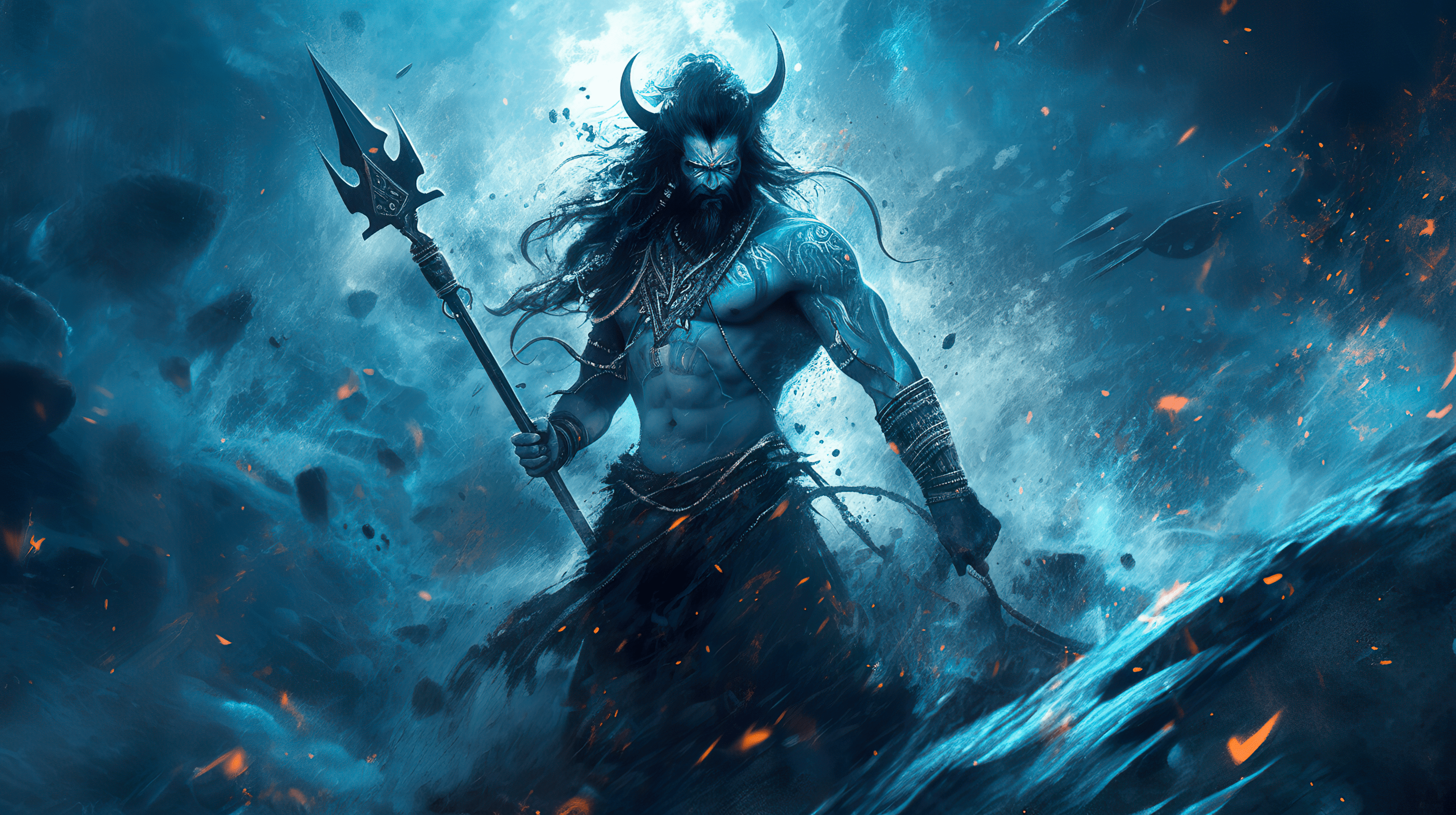 2912x1632 Mahadev or Shiva Hinduism God Wallpaper