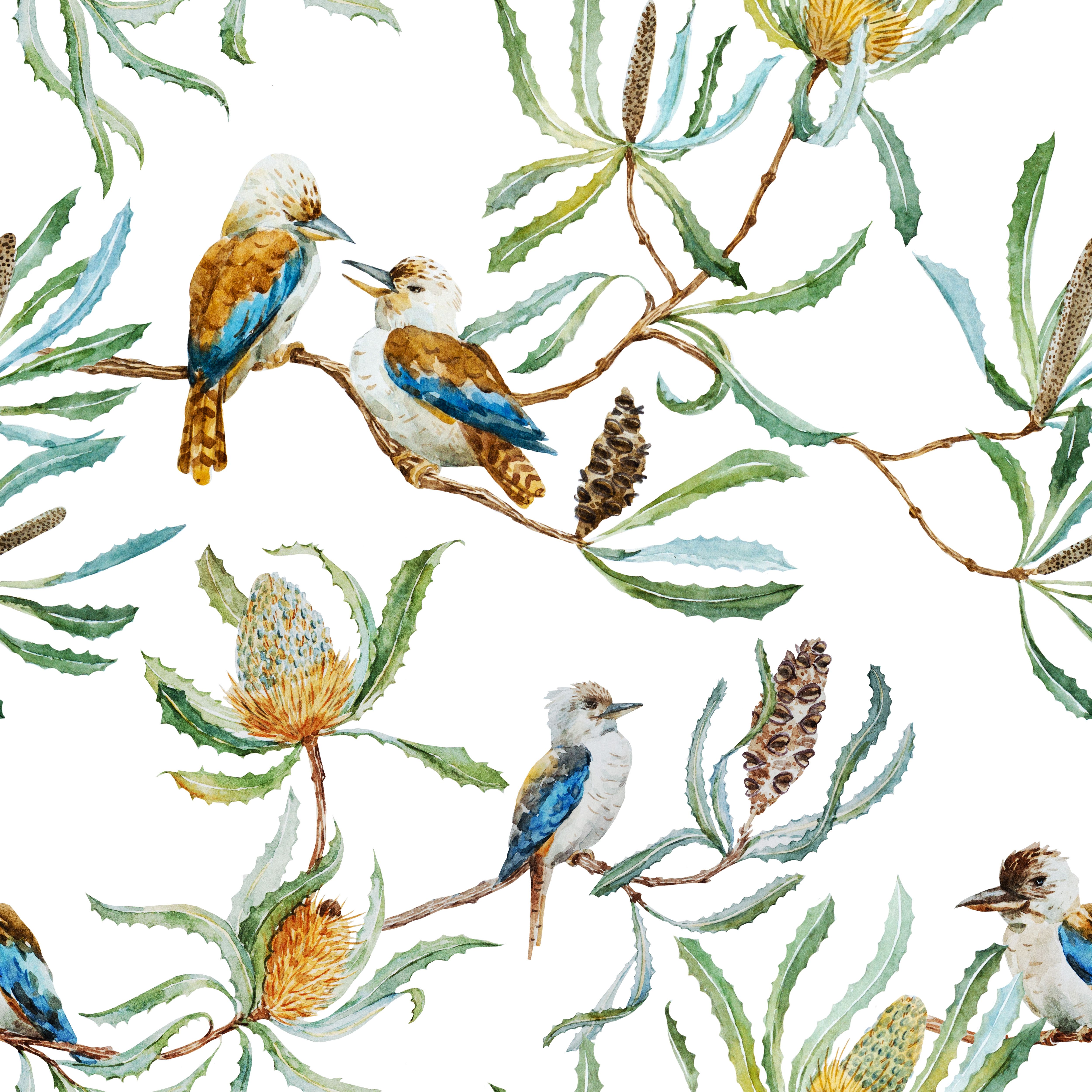5000x5000 Australian kookaburra bird pattern