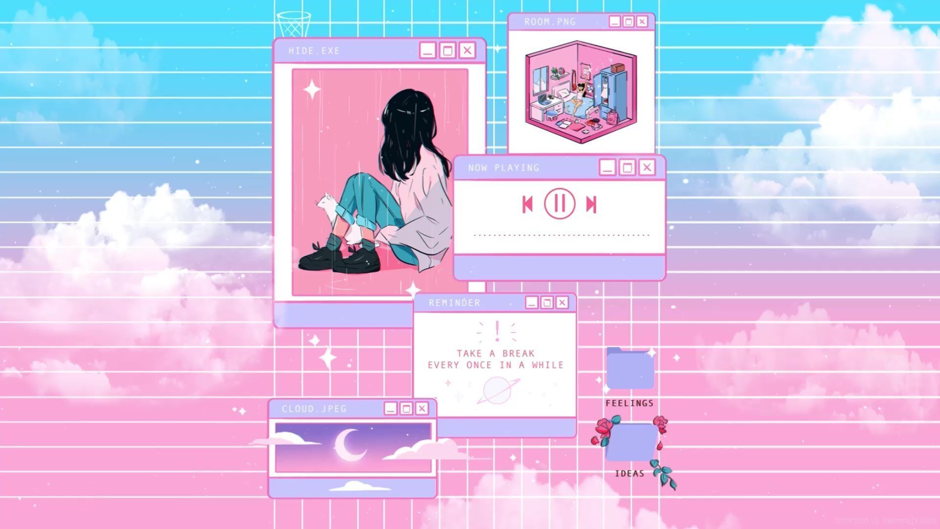1920x1080 Pink Aesthetic Live Wallpaper