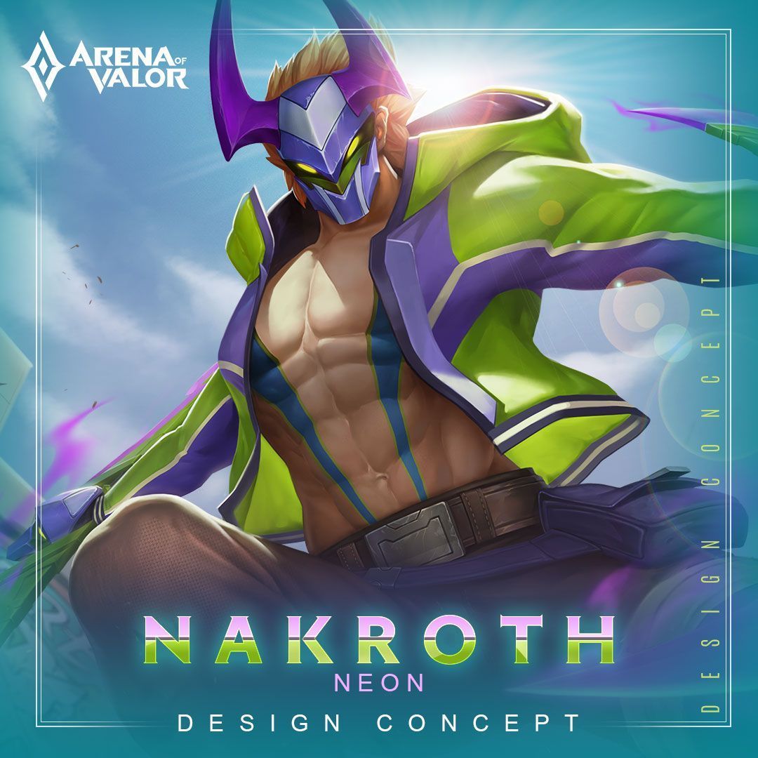 1080x1080 Arena of Valor on X: Nakroth will soon be back on Antaris Battlefield with his urban clothing style! But, will he be painting walls of the battlefield instead of fighting? Who knows?