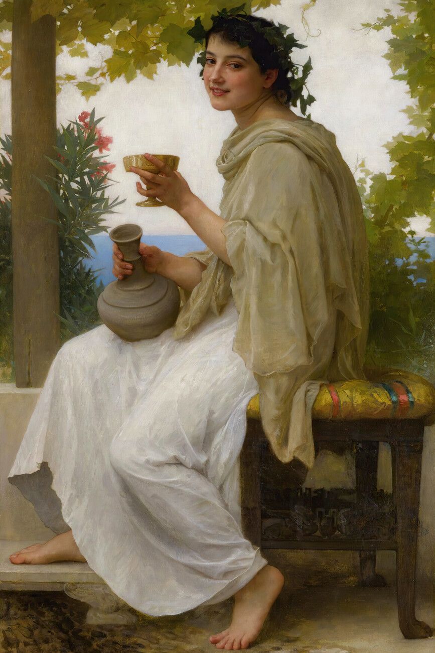 867x1300 Bacchante (Vintage Female Portrait) Bouguereau Wall Mural