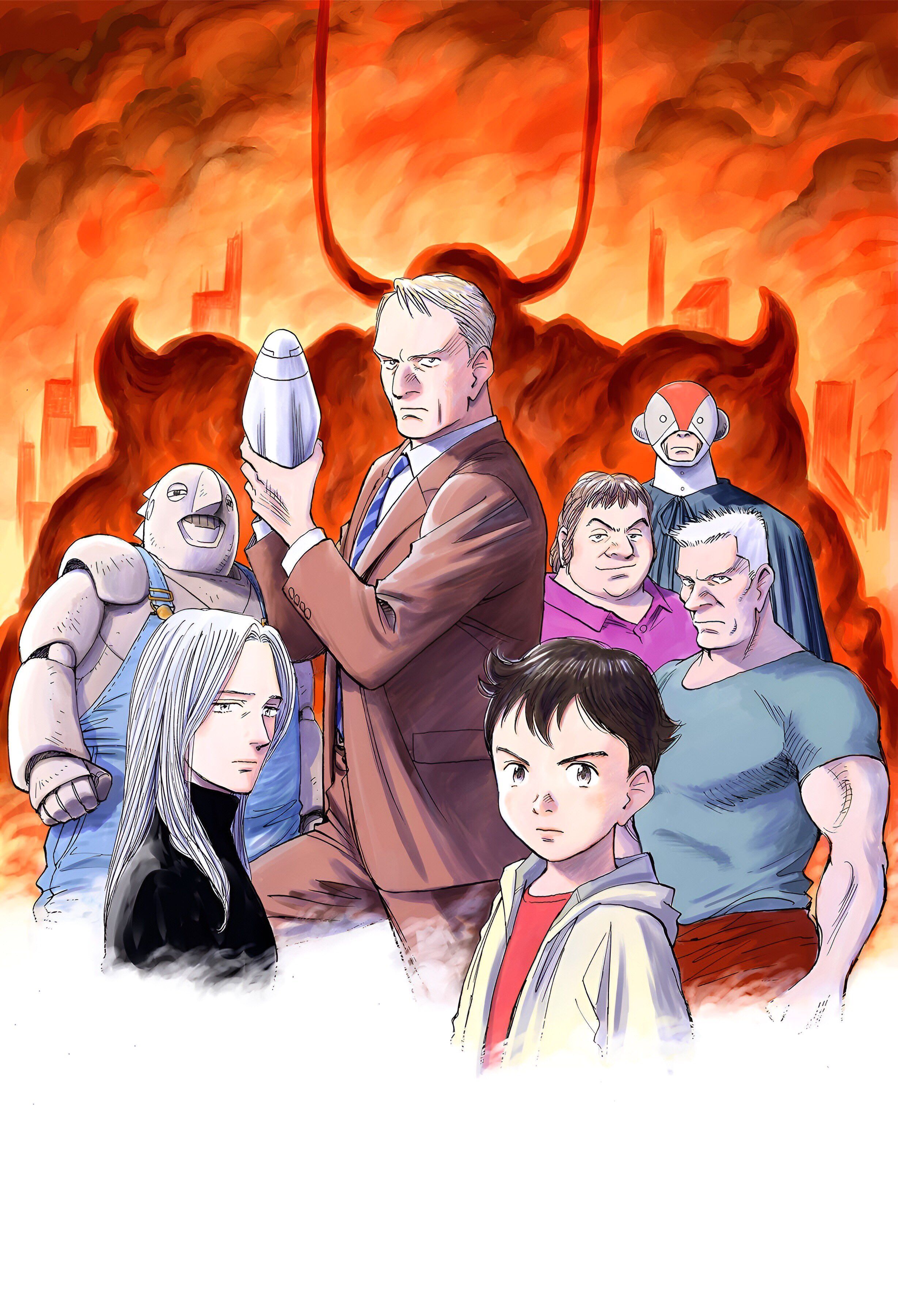 2458x3601 Platon on X: “PLUTO” Key Visual. Illustrated by Naoki URASAWA. Textless + HD ver. #PLUTO / X