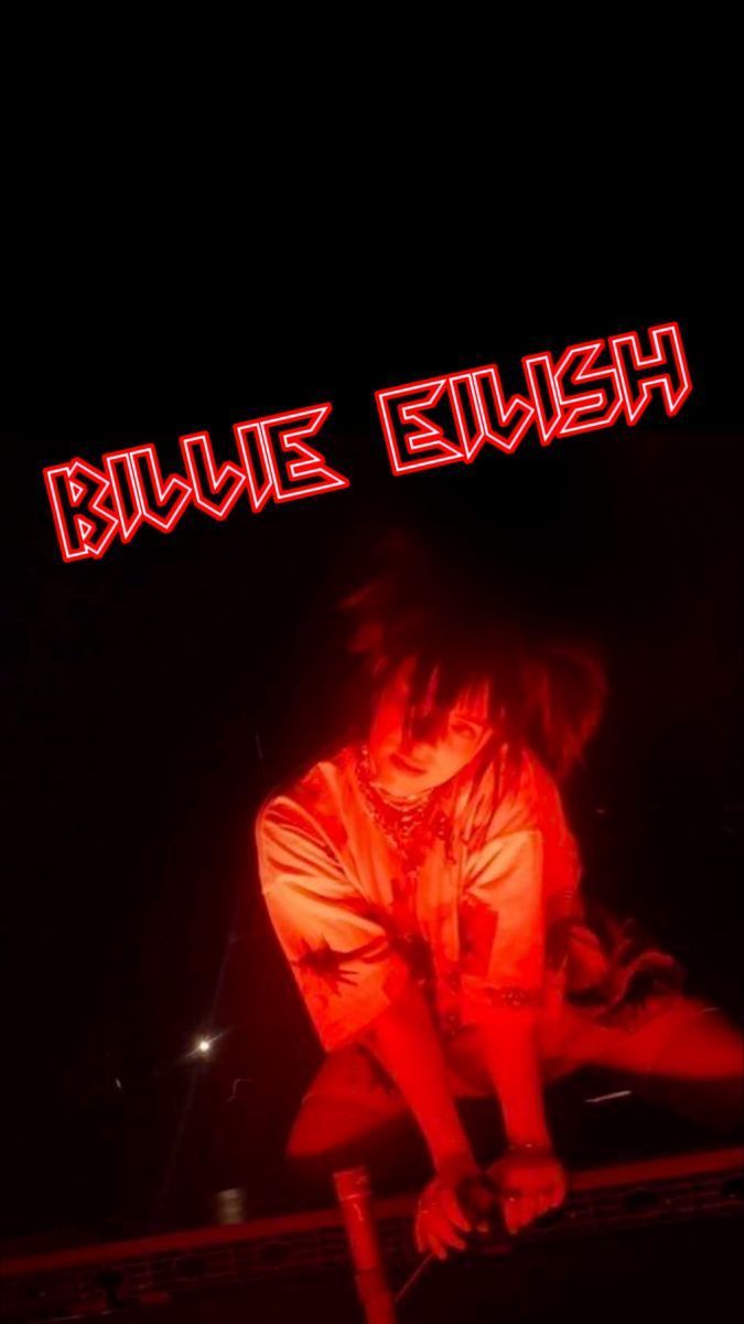 675x1200 Billie Eilish HTE tour red wallpaper. Billie, Billie eilish, Red wallpaper